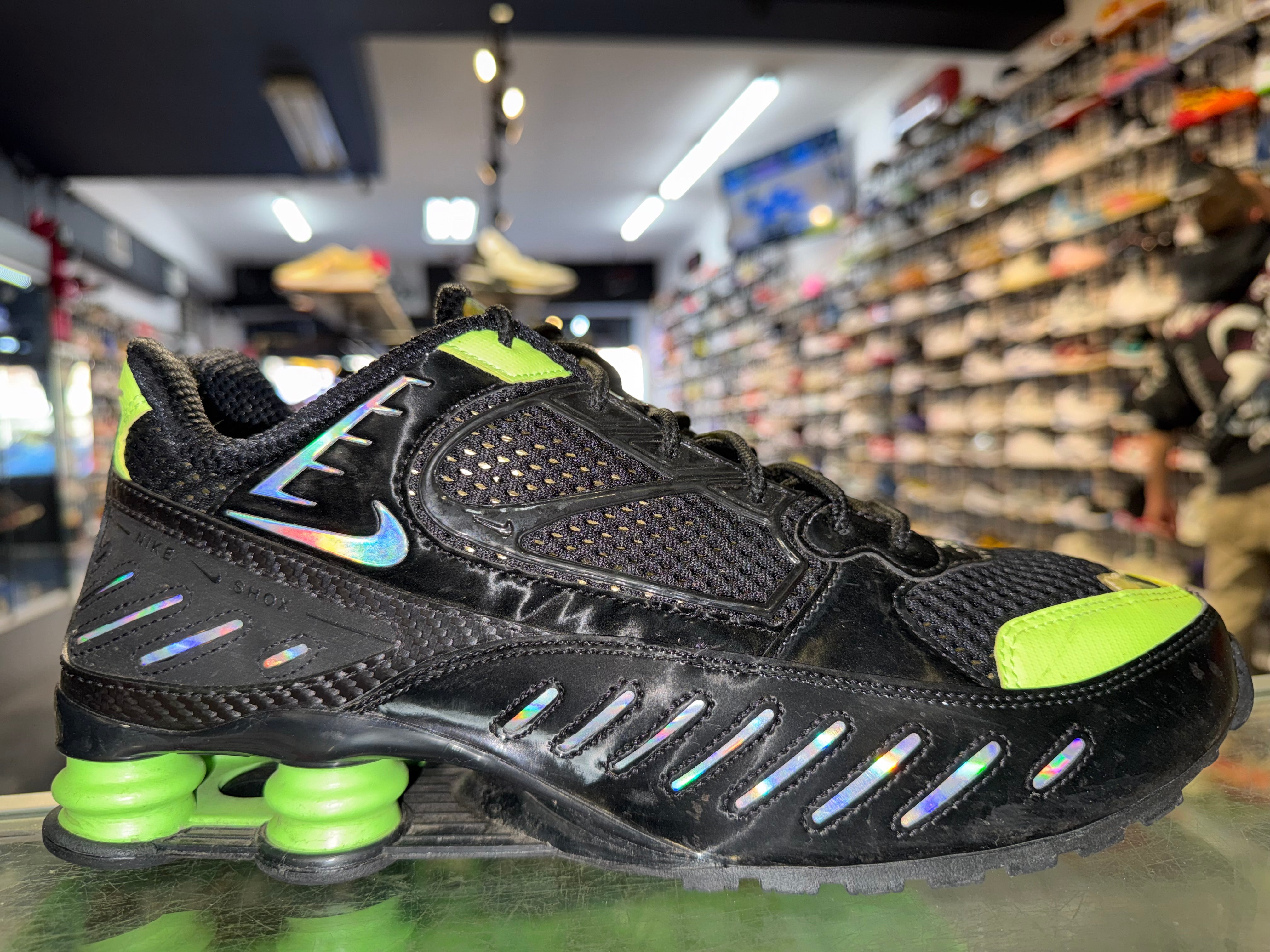 Size 10 (11.5W) Nike Shox Enigma "Black Lime Blast"