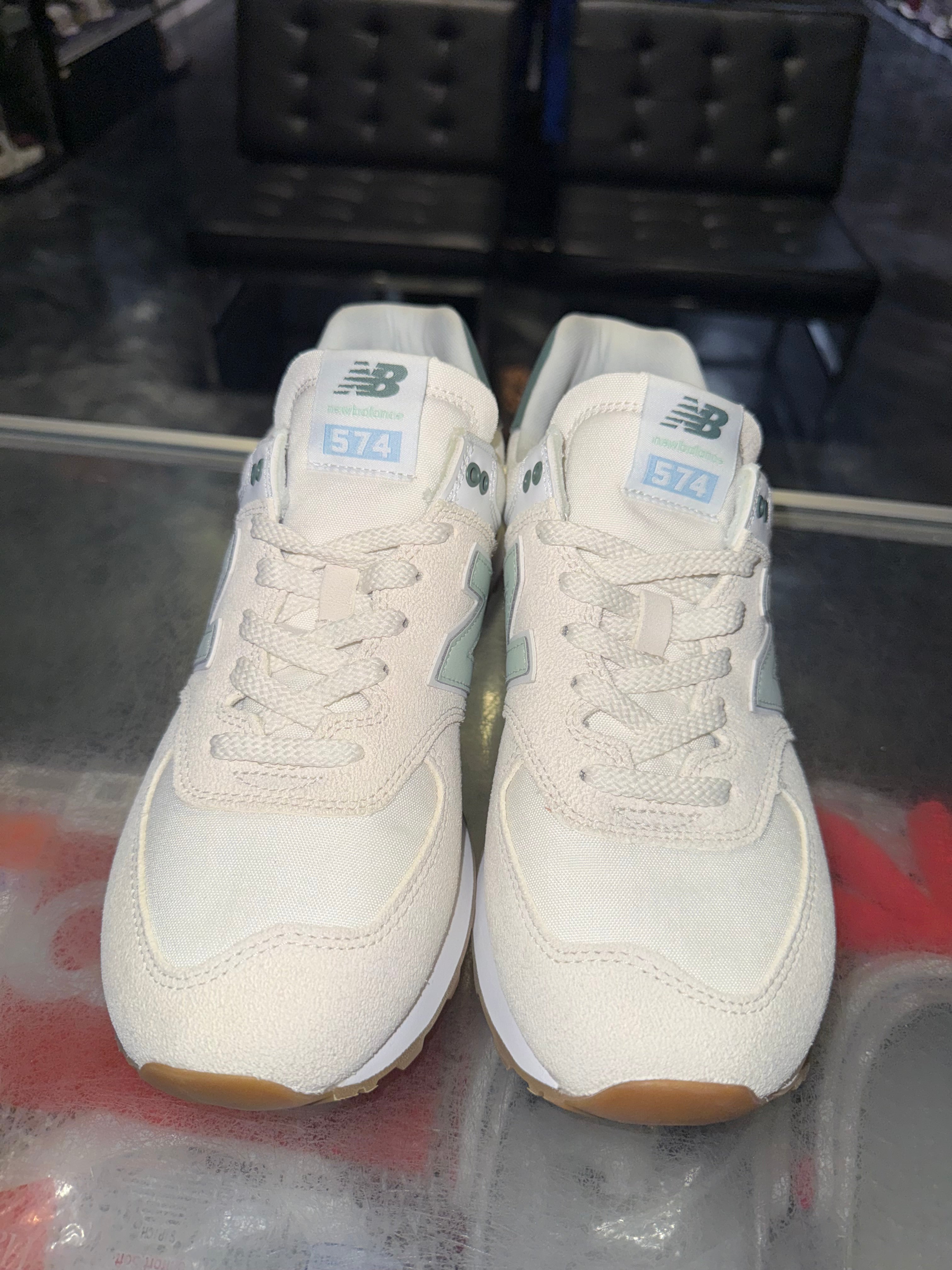 Size 8 (9.5W) New Balance 574 “White Green” Brand New