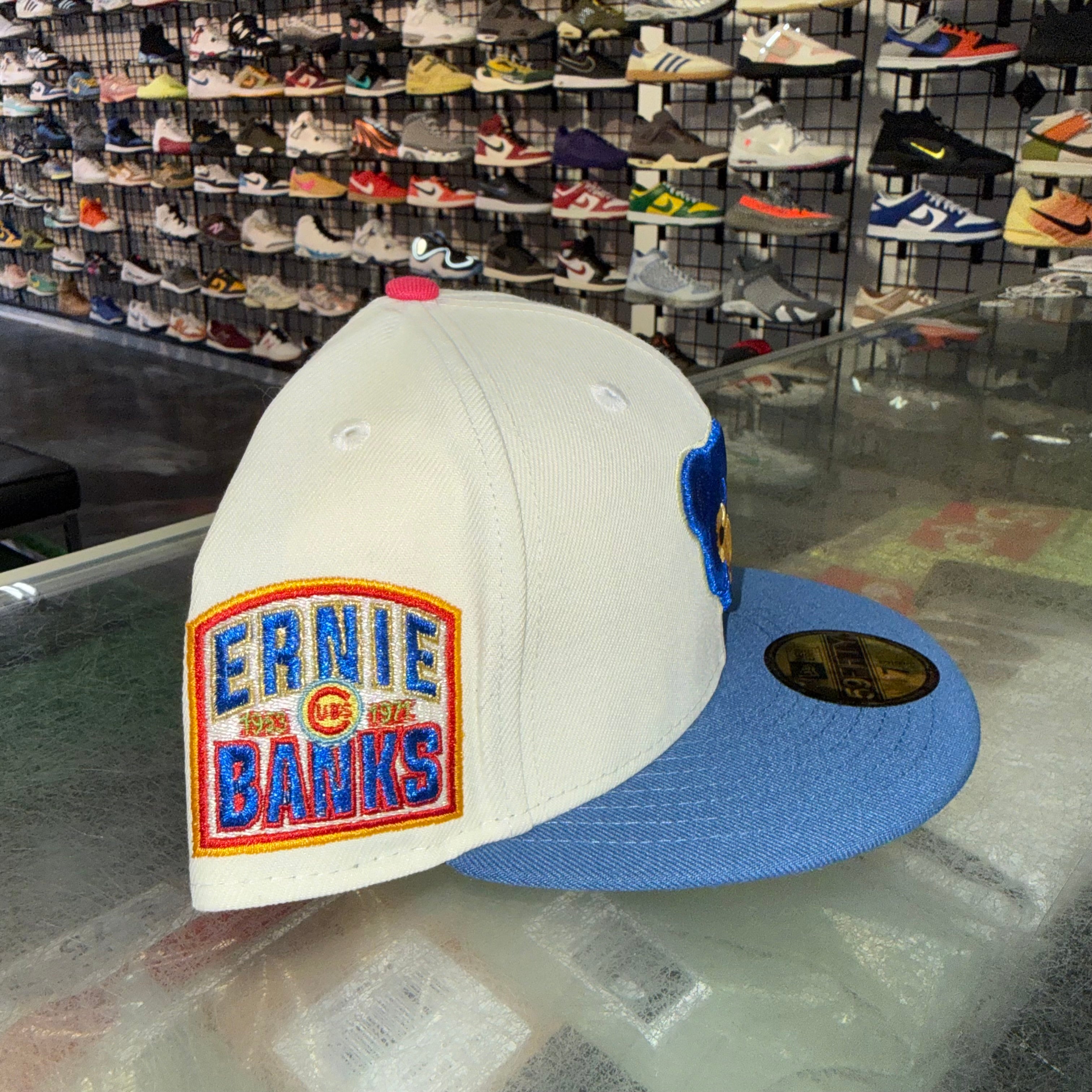 Size 7 3/8 New Era Fitted Hat “Cubs Ernie Banks” Brand New