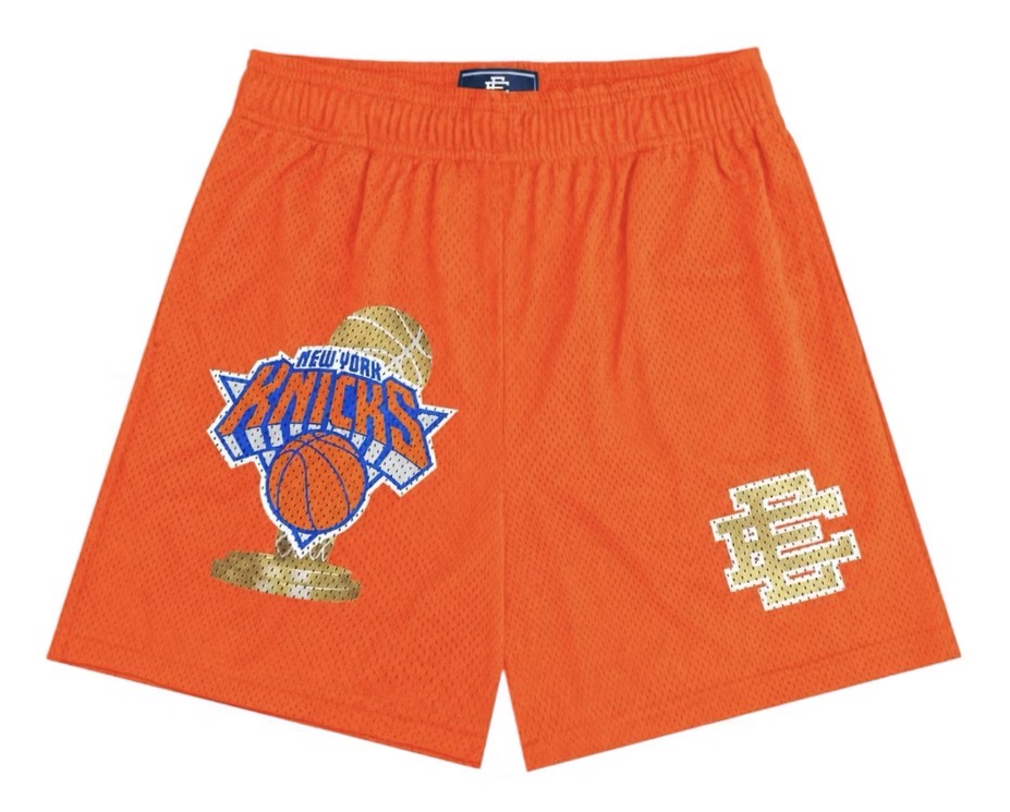 Size L Eric Emanuel x NY Knicks EE Shorts “Champs Orange” Brand New