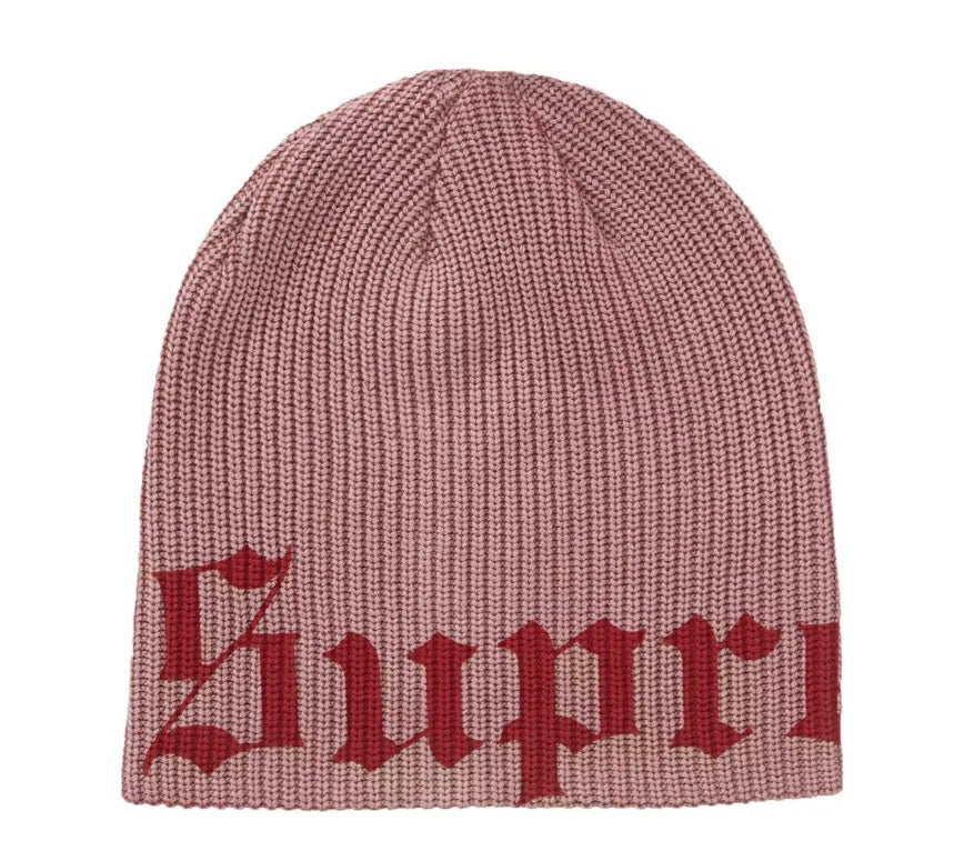 Size OS Supreme Old English Beanie “Red” Brand New