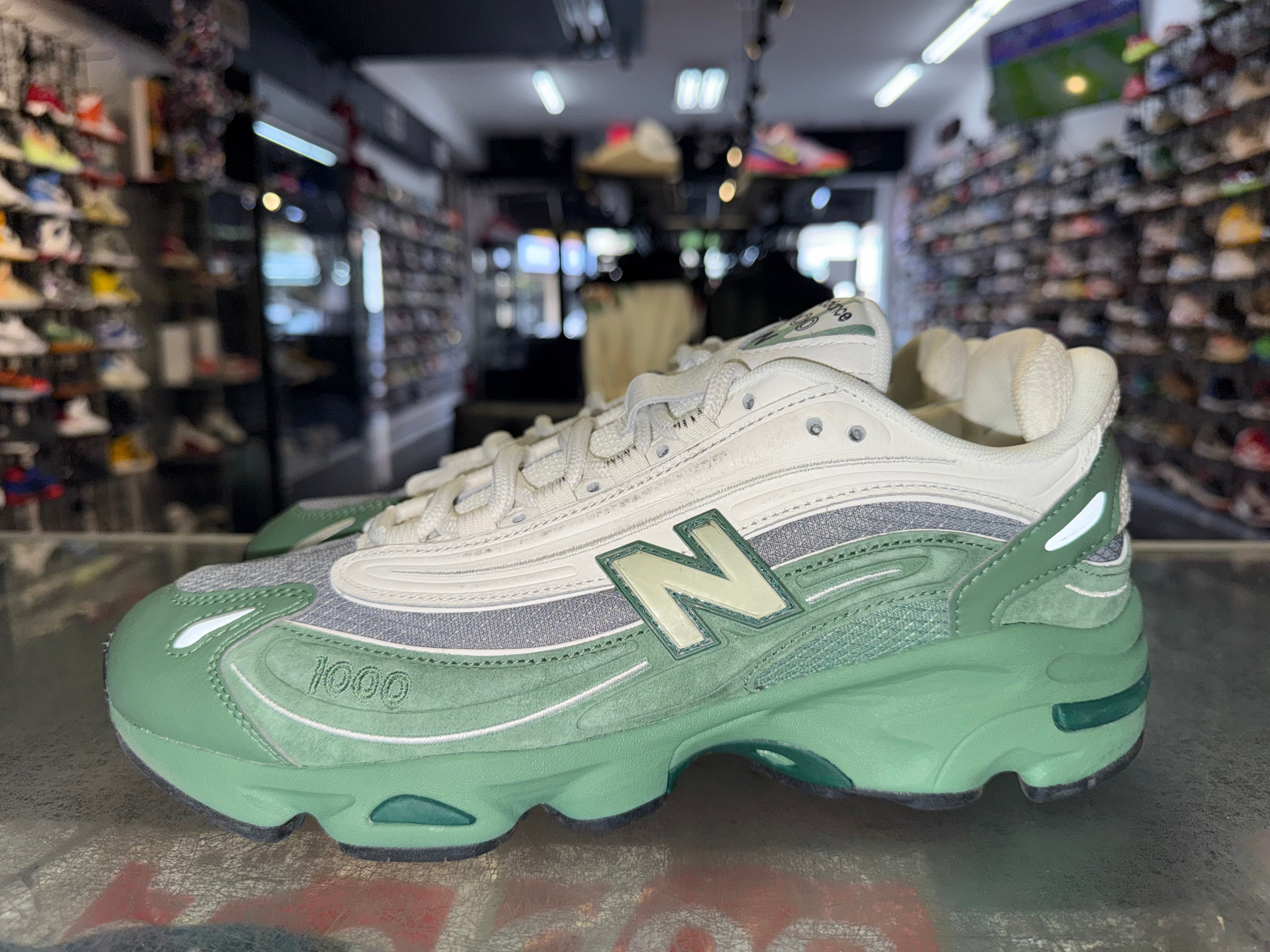 Size 10.5 New Balance 1000 “Green Suede”