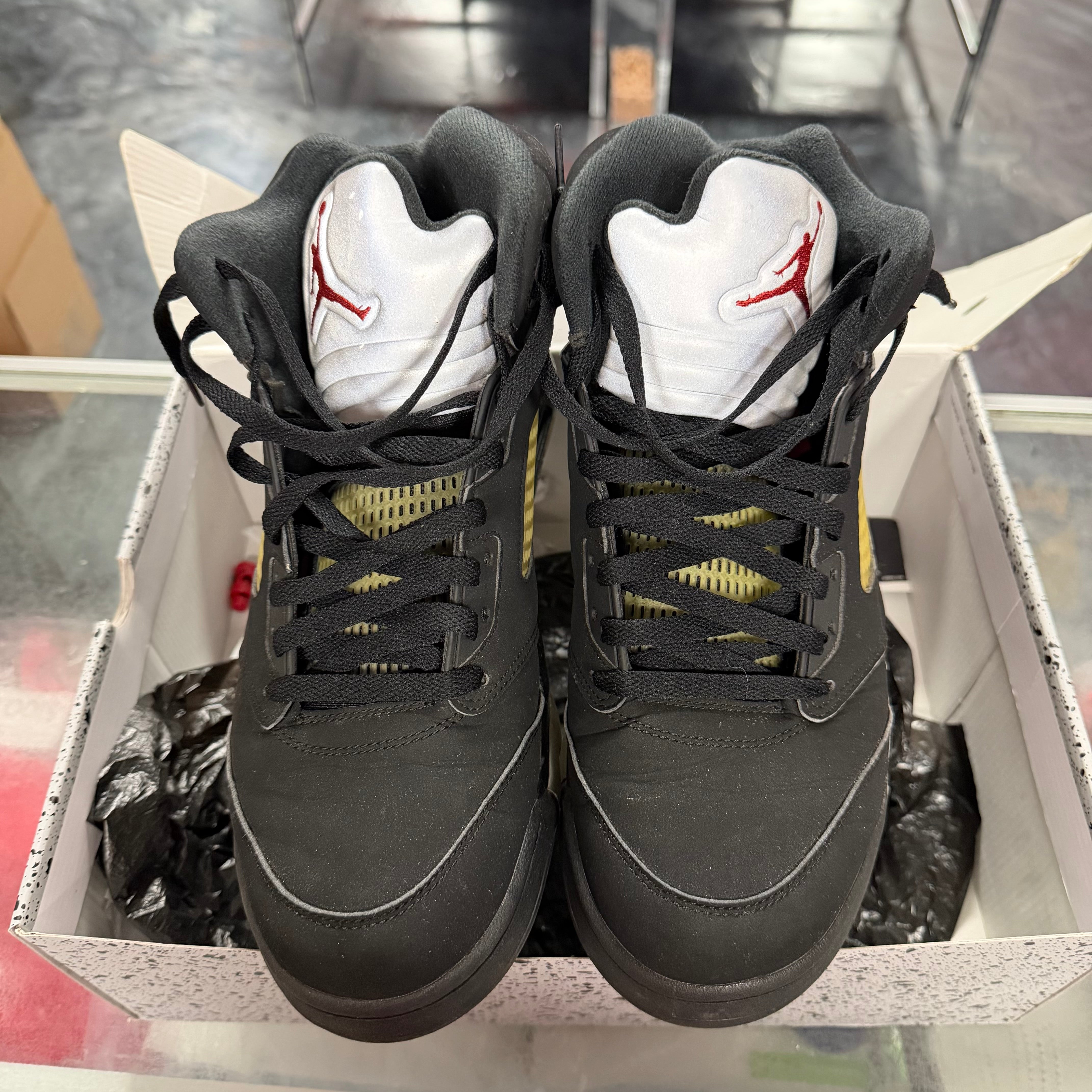 Size 11.5 Air Jordan 5 "Black Metallic" 2016