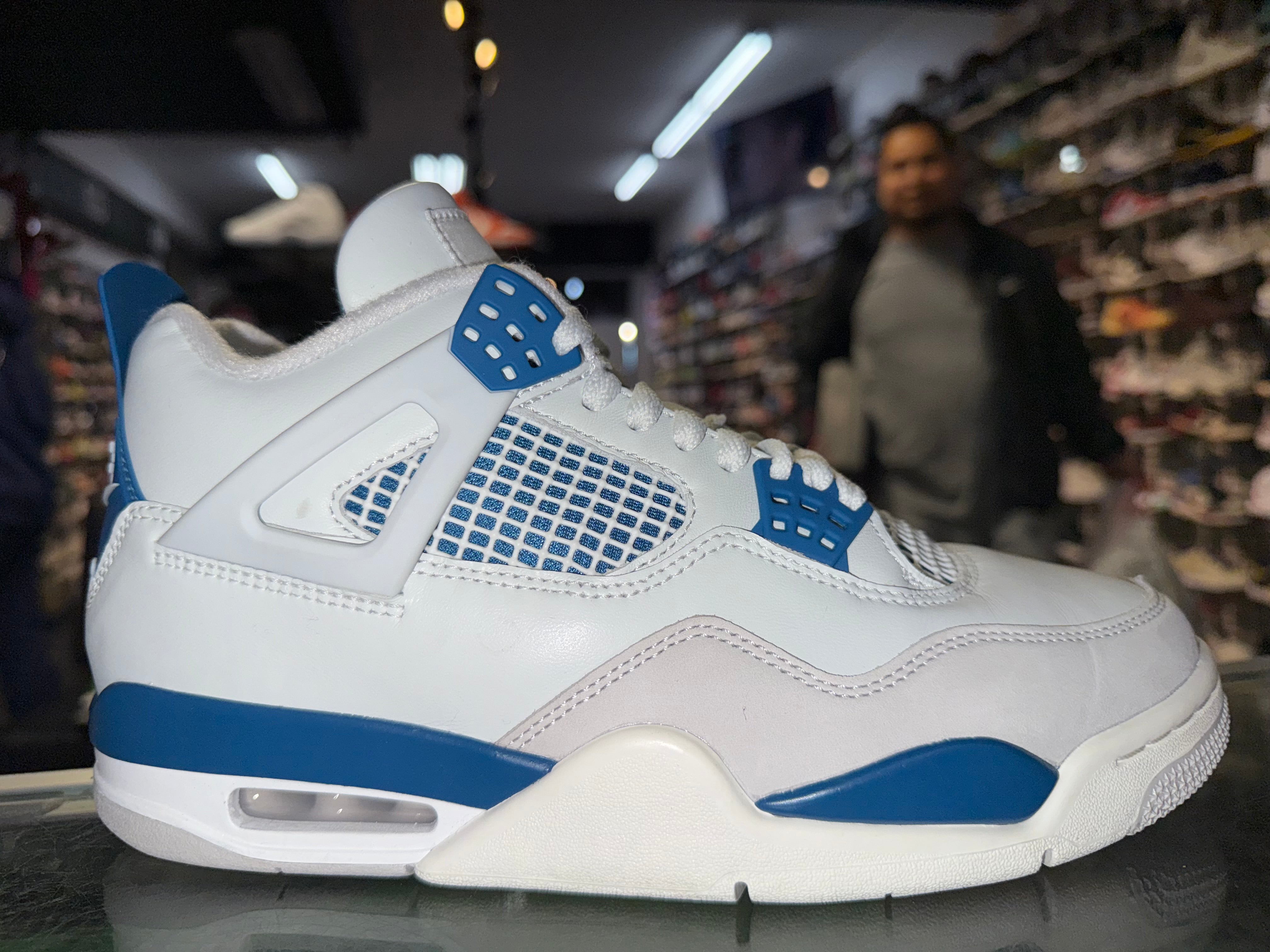 Size 8 Air Jordan 4 "Military Blue"
