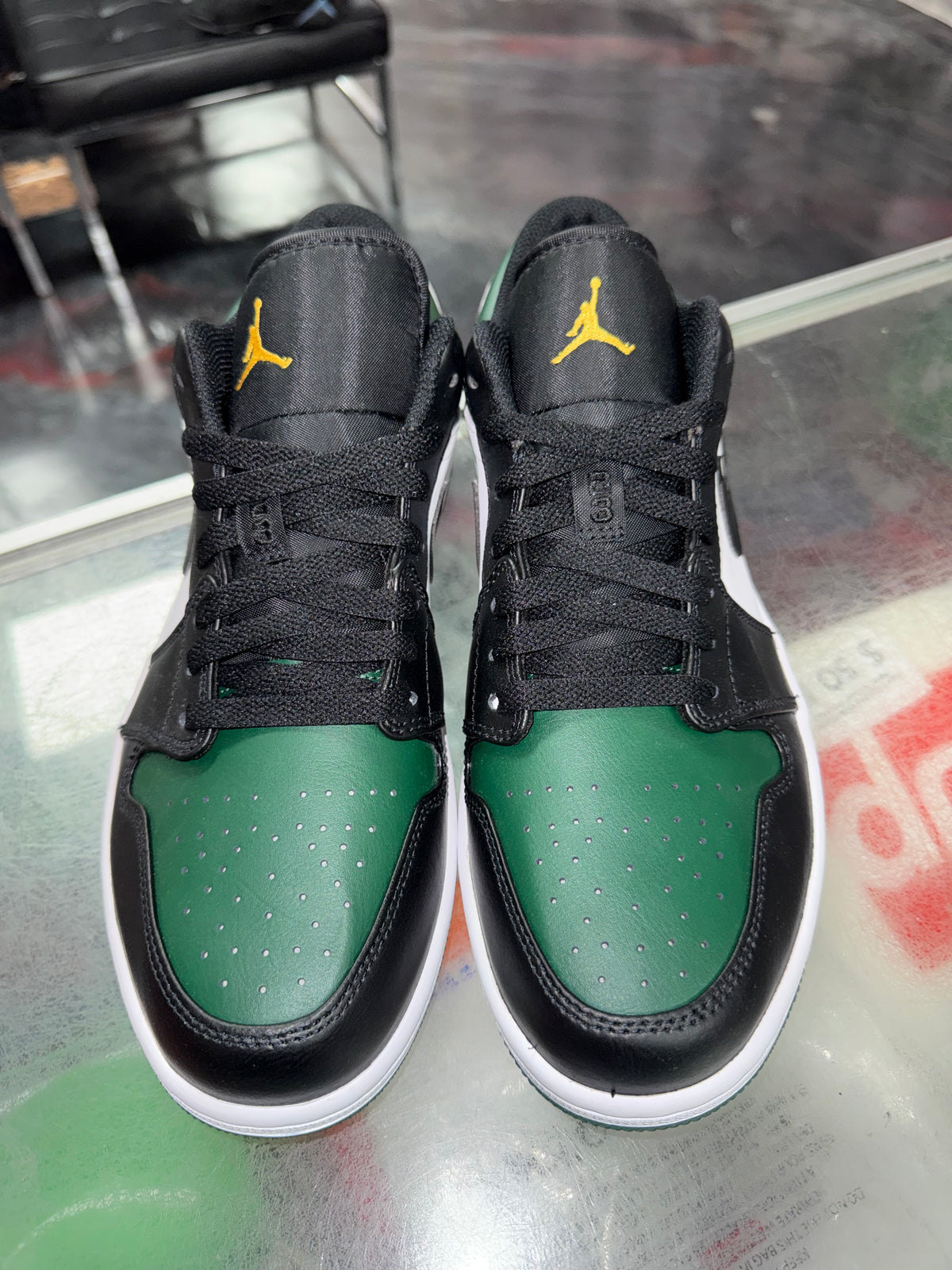 Size 10 Air Jordan 1 Low “Green Toe” Brand New