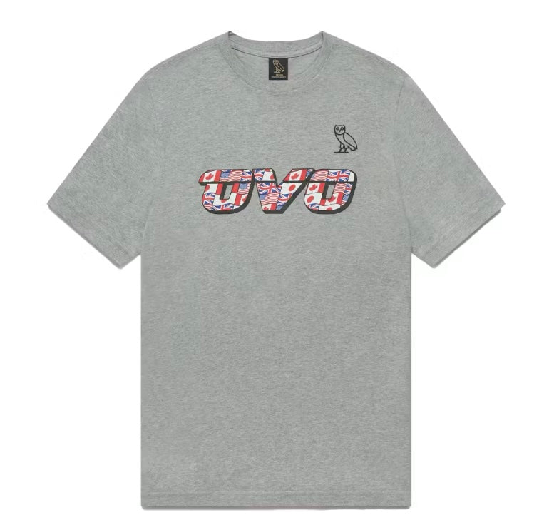 Size S OVO Flag Runner Tee “Grey” Brand New