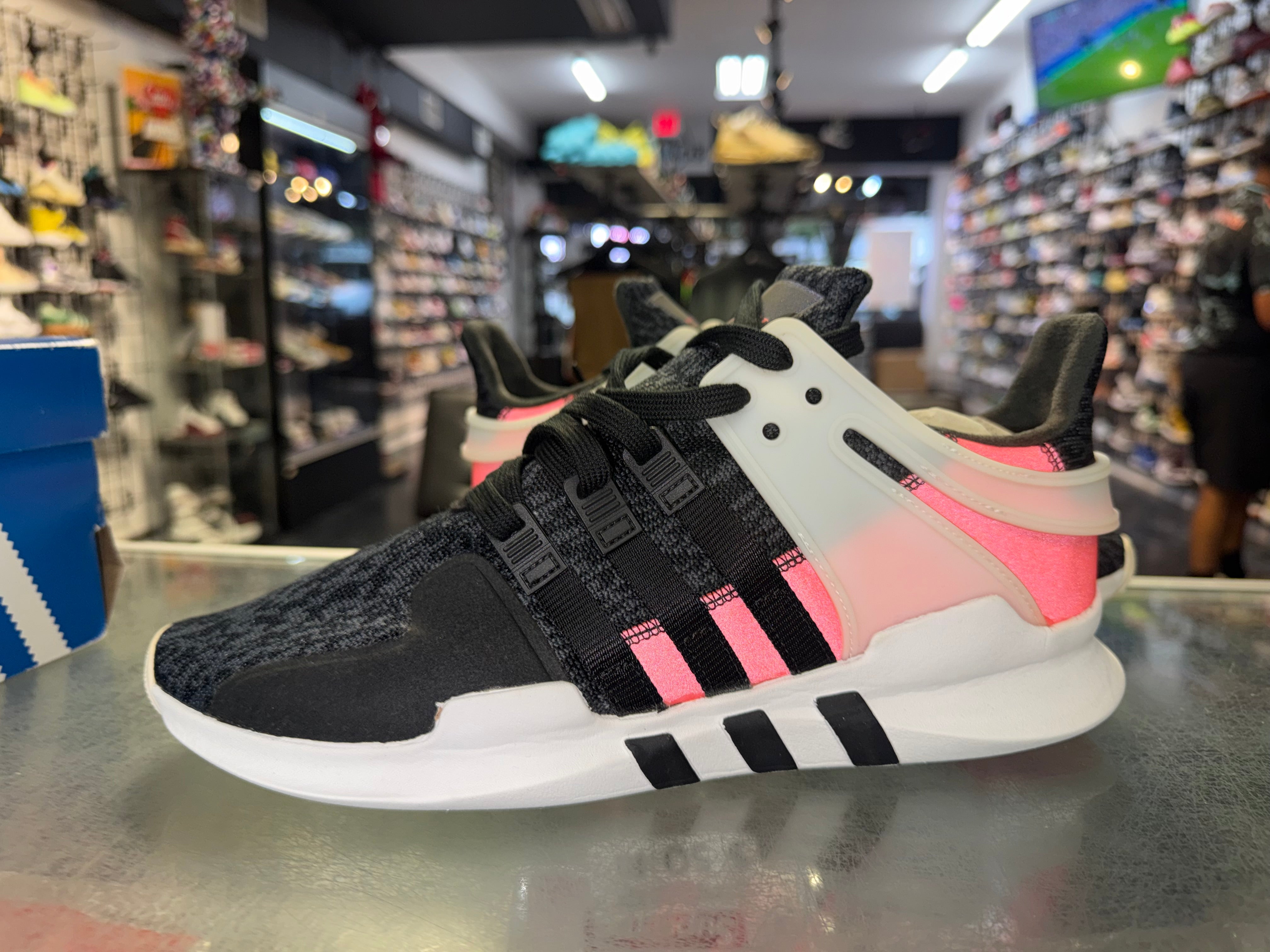 Size 10 Adidas EQT Support ADV Primeknit "Core Black White"