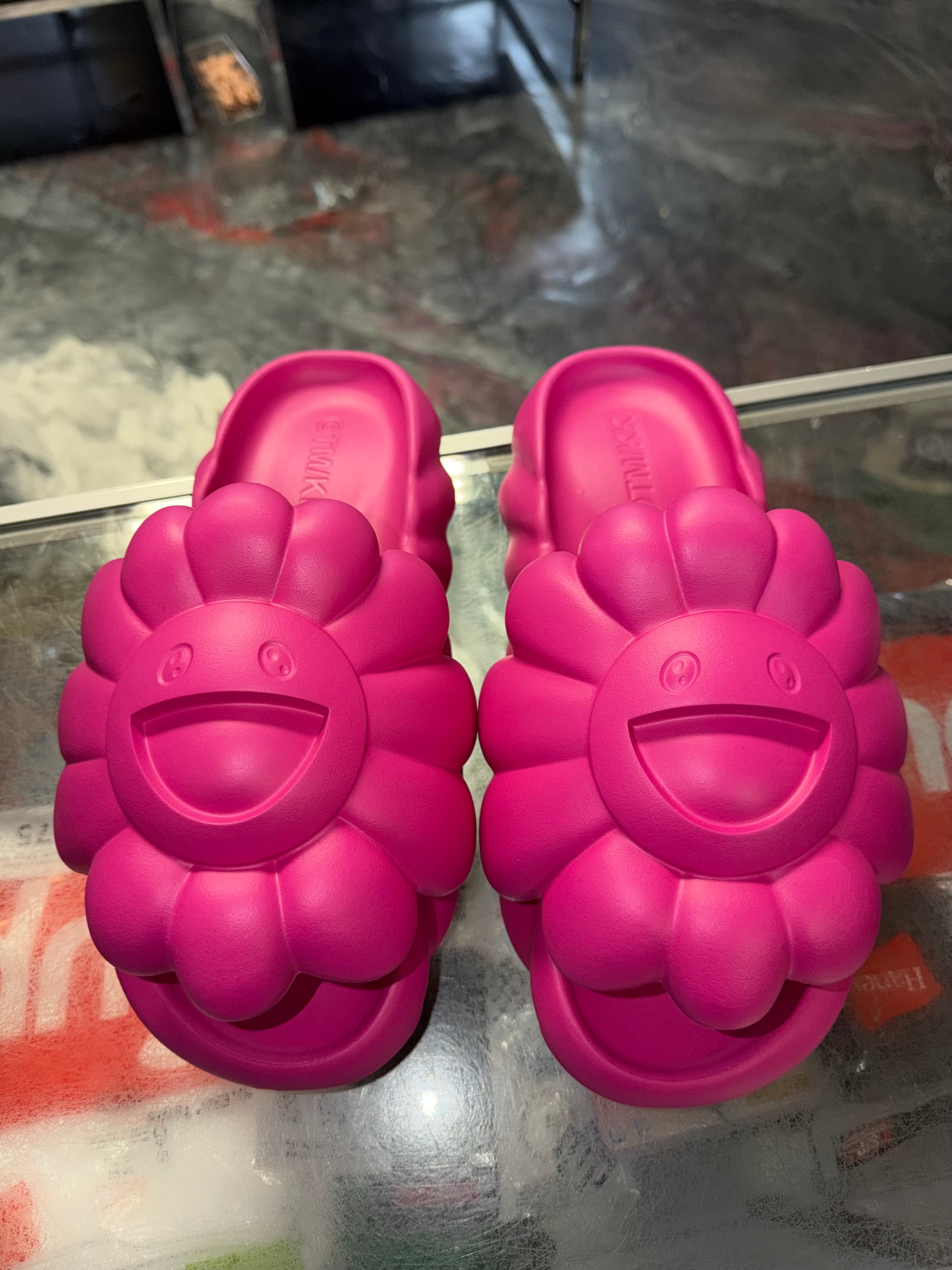 Size 13 Takashi Murakami Ohana Full-Bloom Slide "Raspberry Rose" Brand New