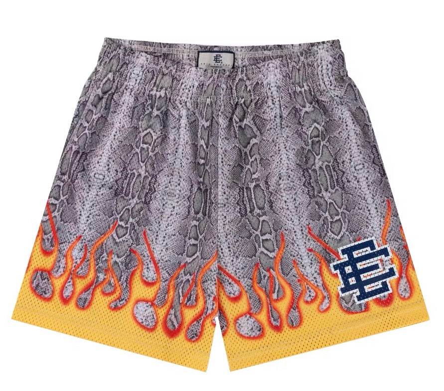 Size L Eric Emanuel EE Shorts “Snake Flame”