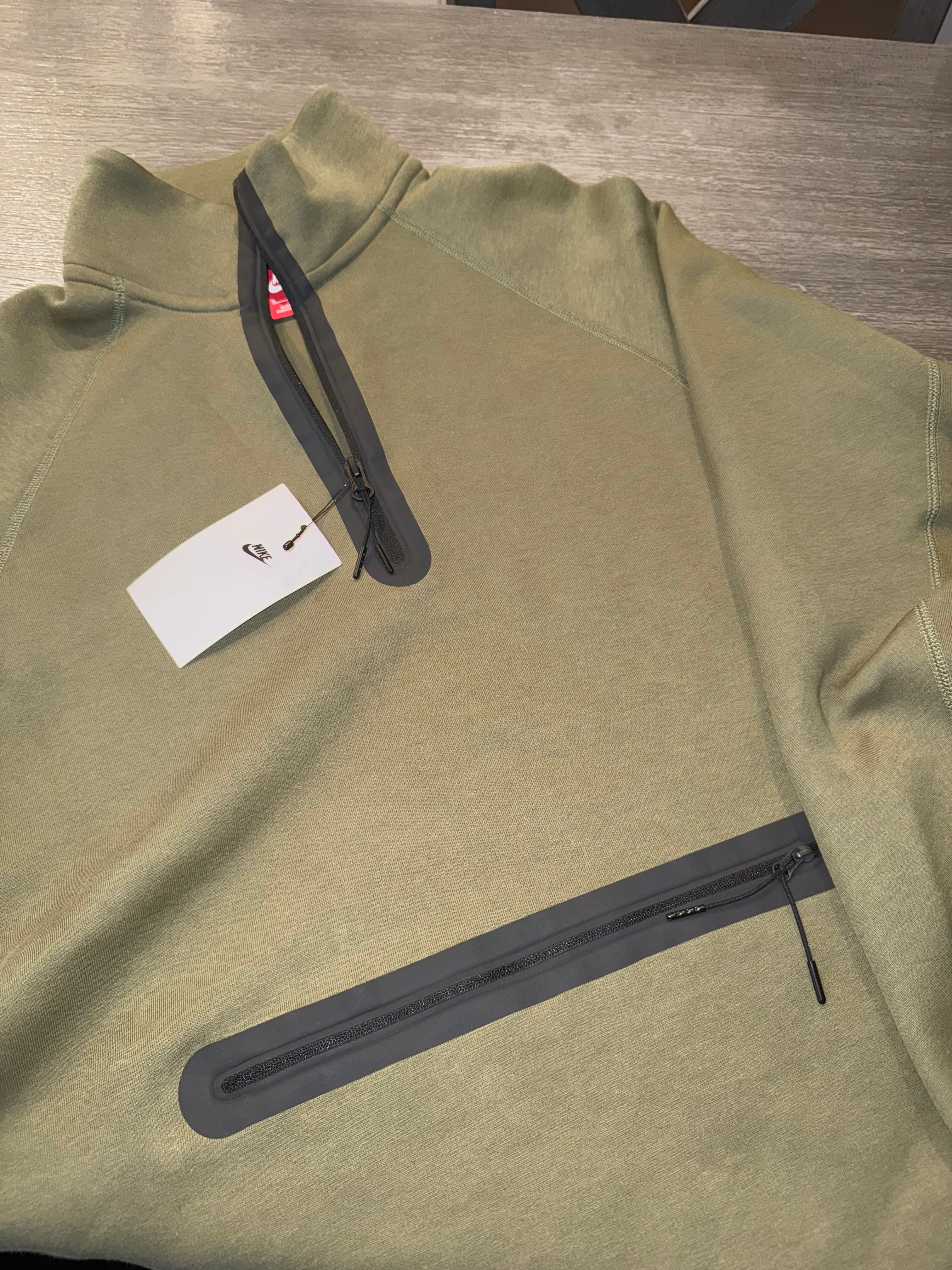 Size M Nike Tech Quarter Zip “Olive” Brand New