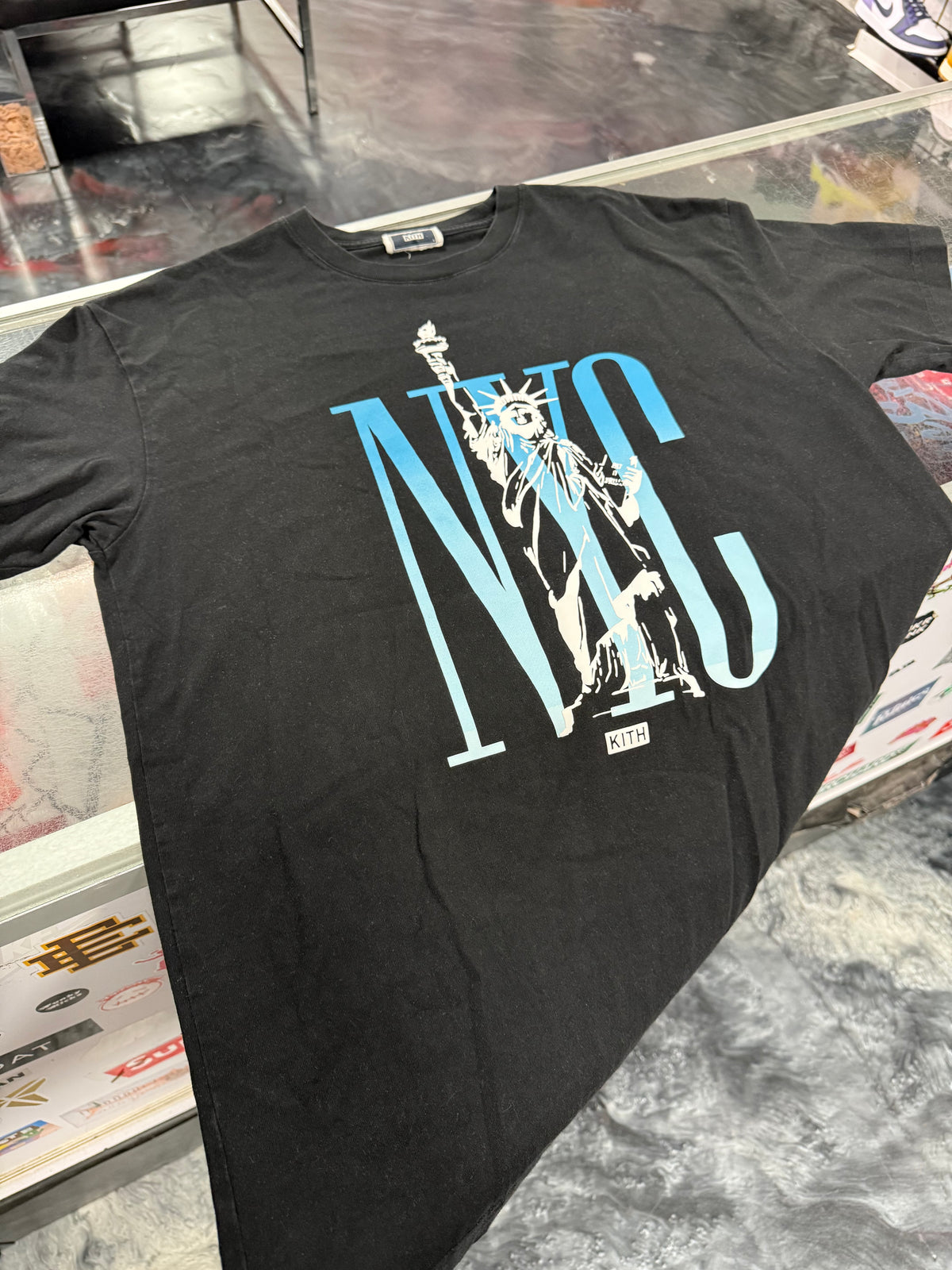 Size S (Fits M) Kith NYC Liberty Tee “Black/UNC”
