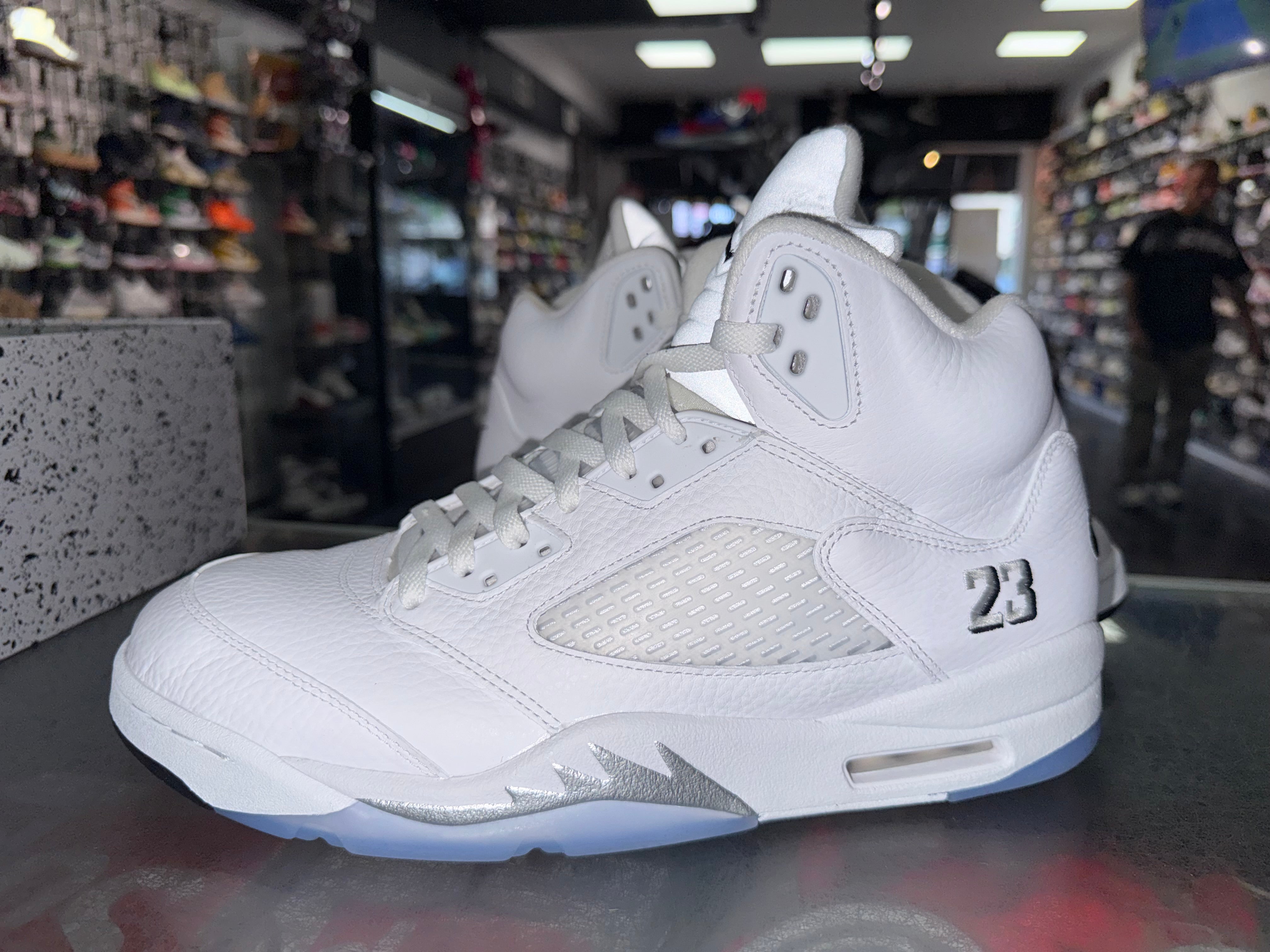 Size 12 Air Jordan 5 "White Metallic" Worn 1x