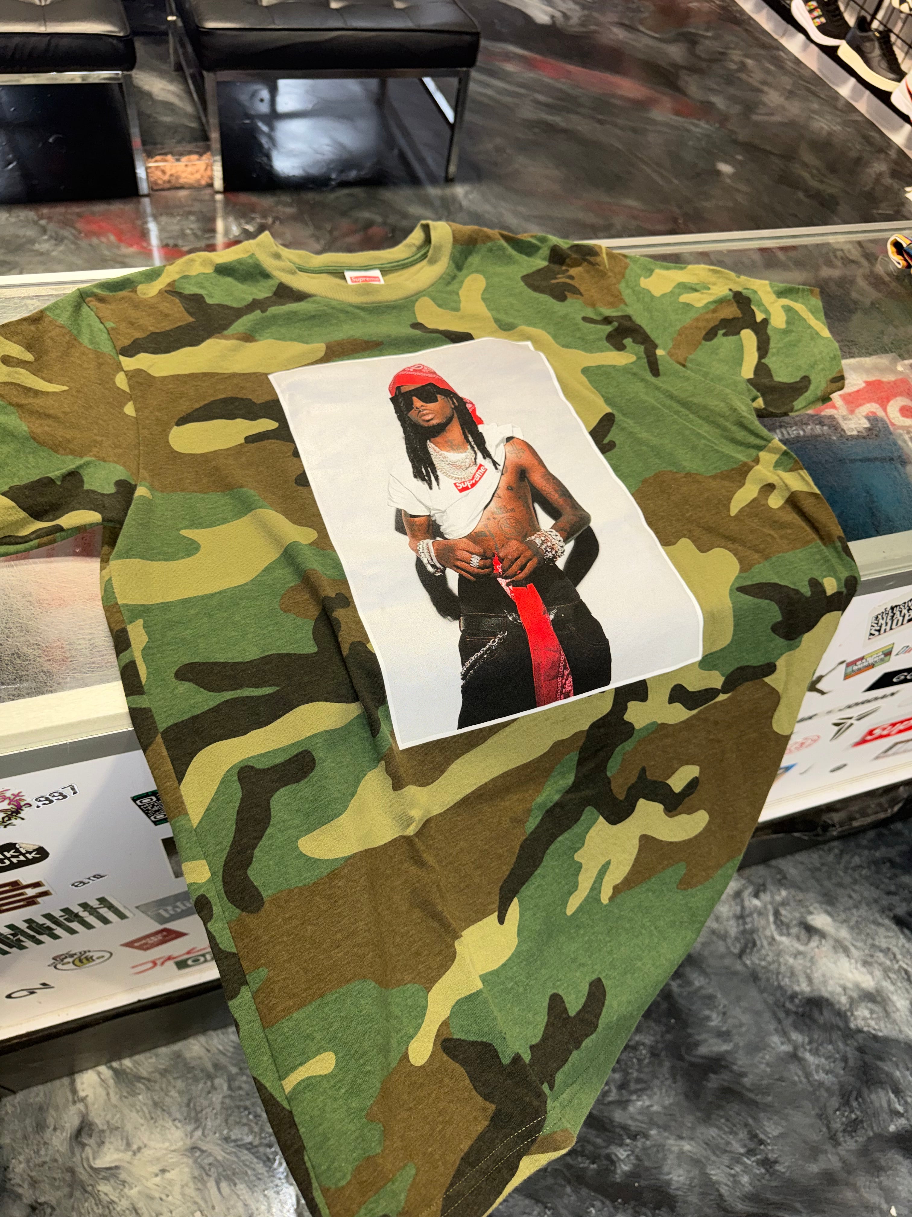 Size L Supreme Playboi Carti Tee “Camo”
