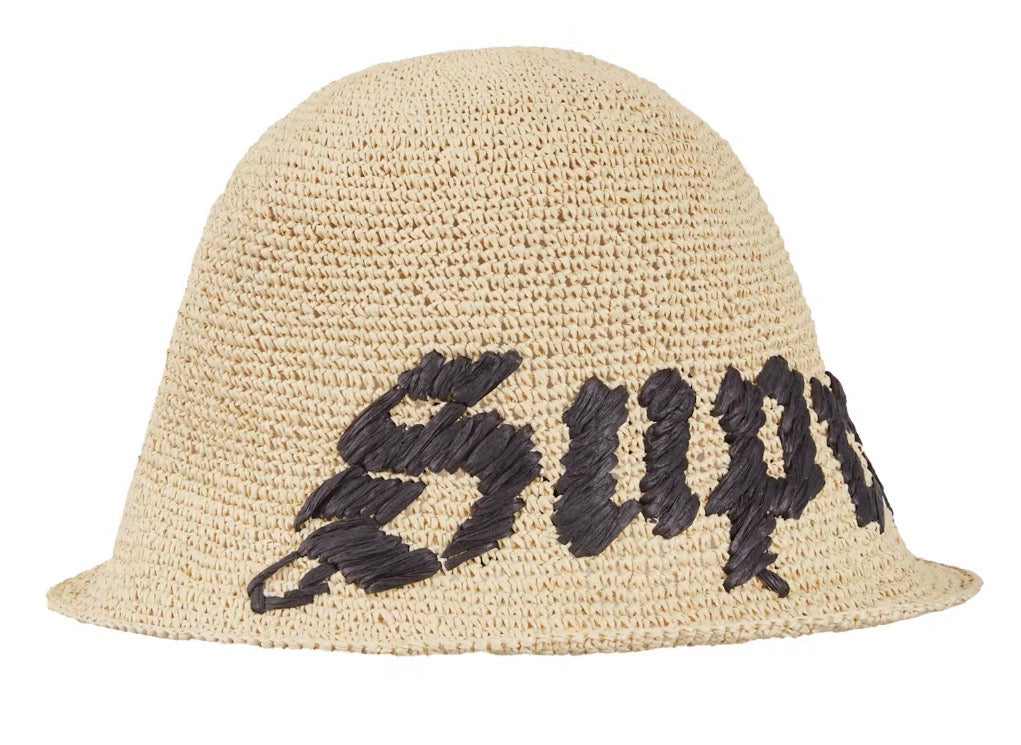 Size OS Supreme Old English Crusher “Straw” Brand New