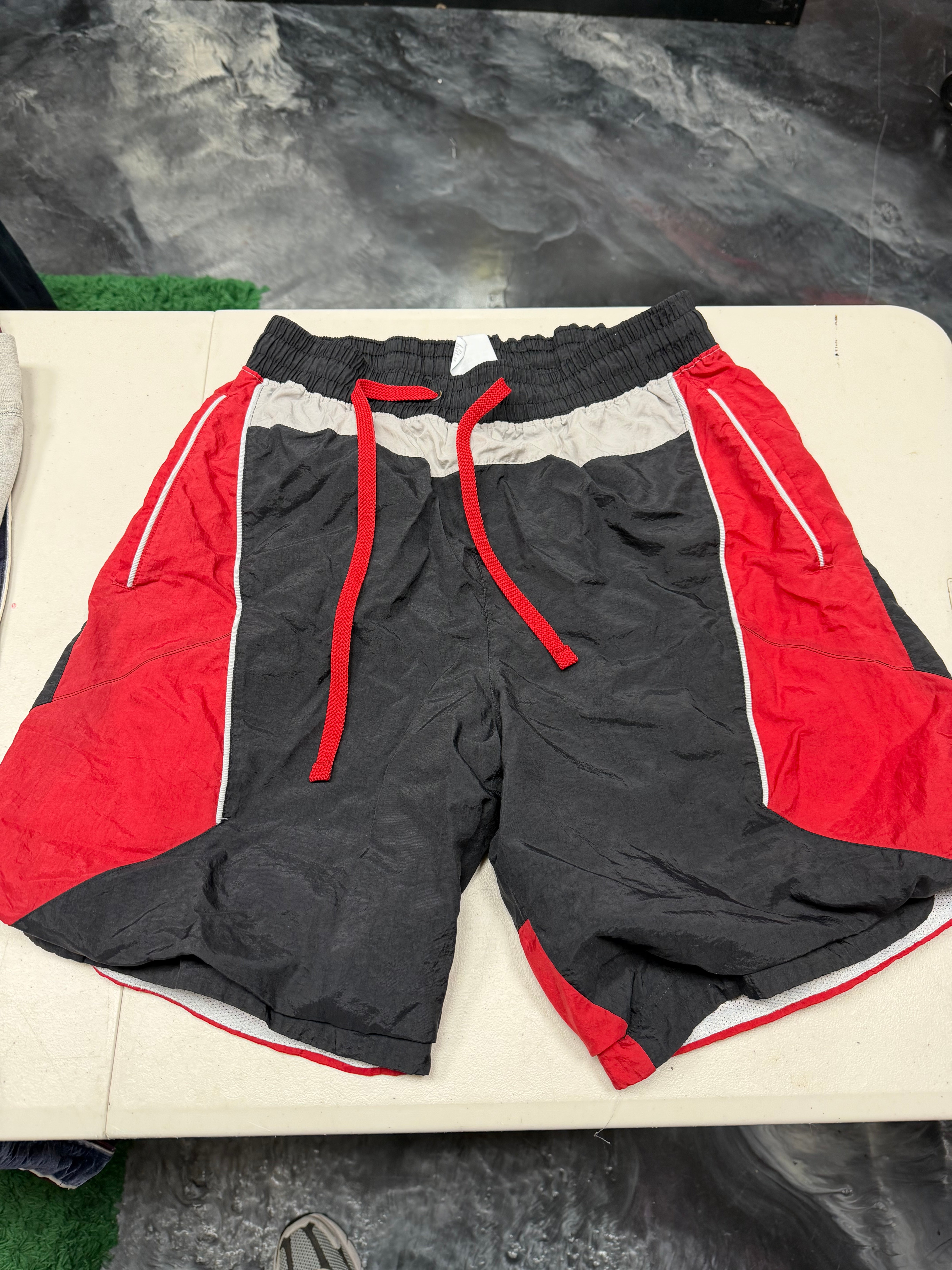 Large Nike Swim Trunks Black Red