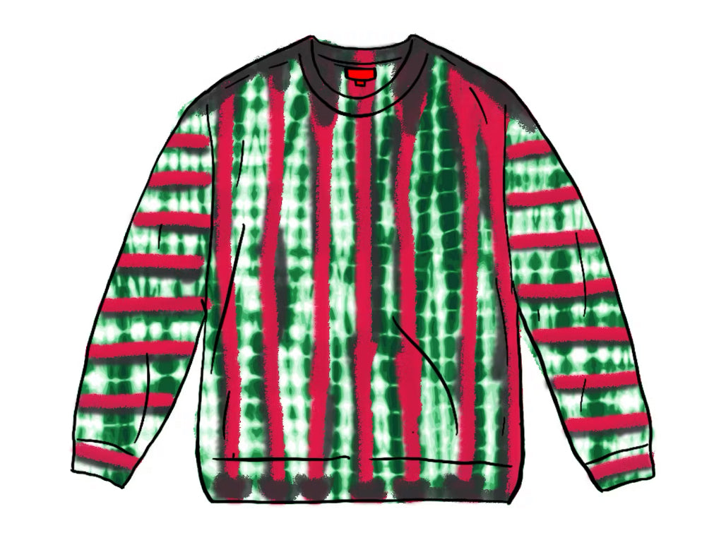 Size S Supreme Tie Dyed Bear Long Sleeve “Multicolor”