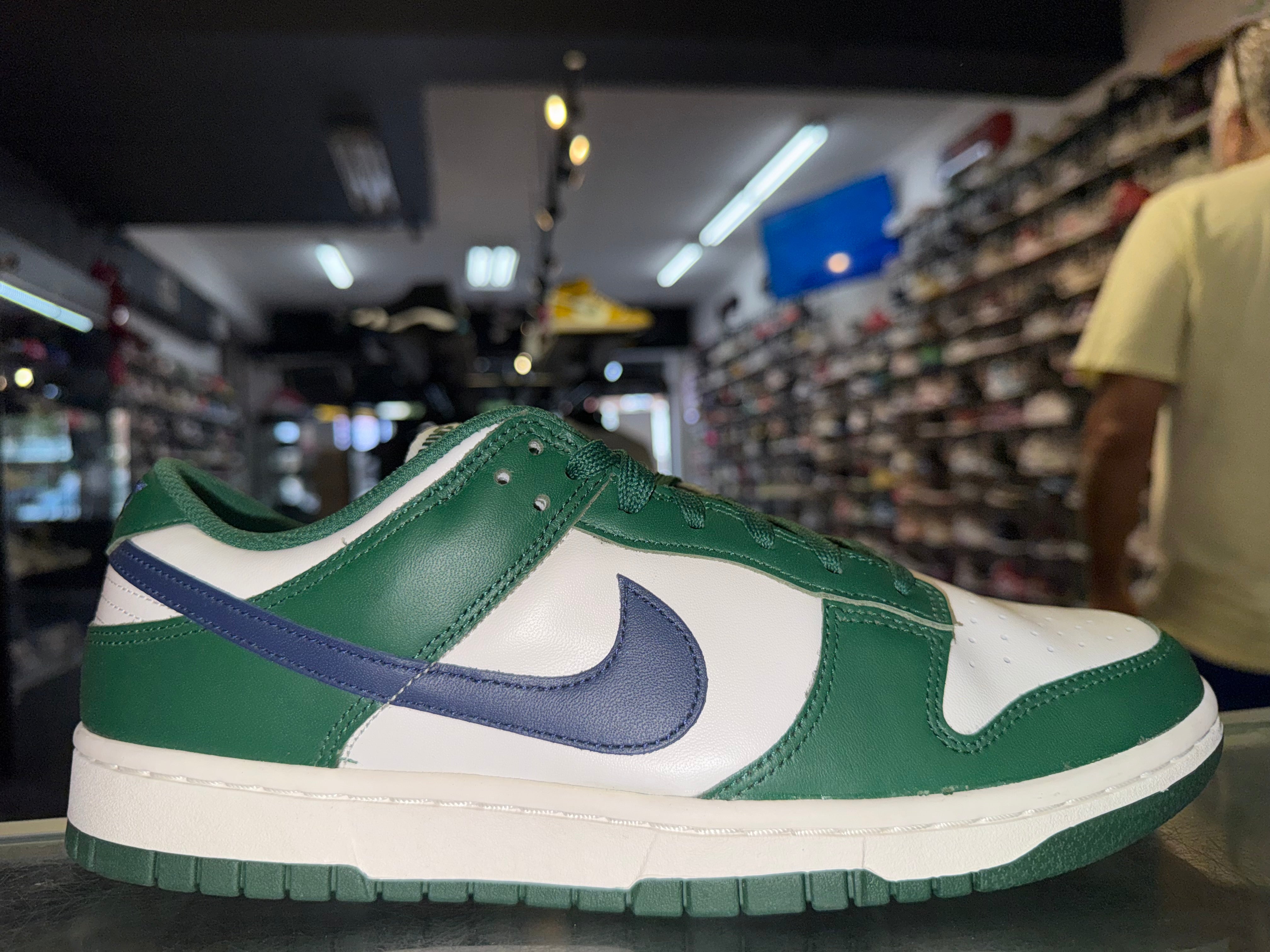Size 10.5 (12W) Dunk Low “Gorge Green Navy” Brand New