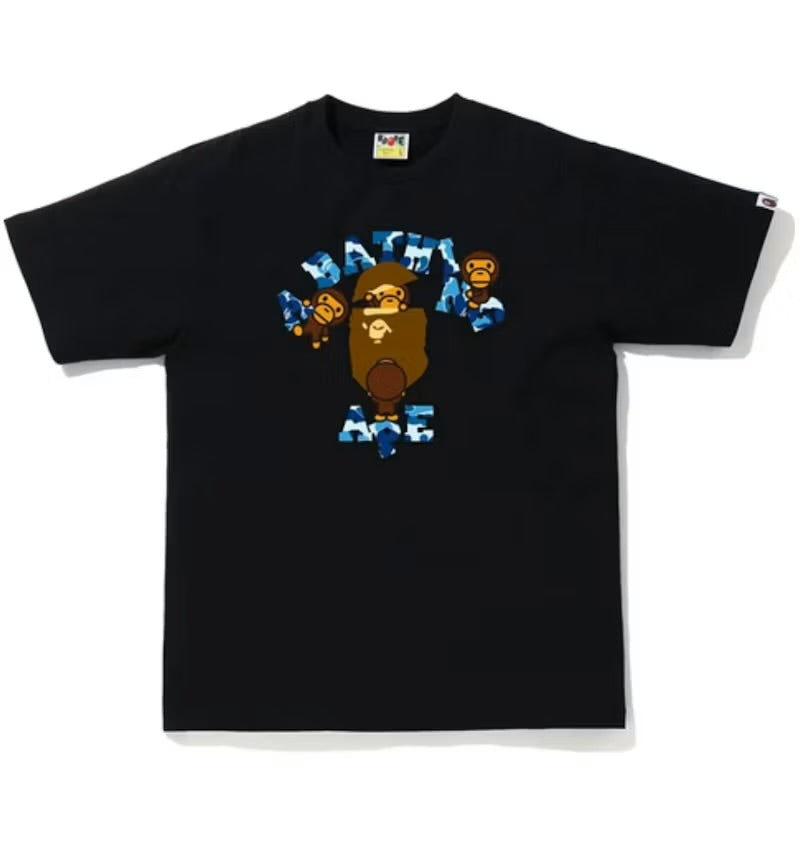 Size XXL (Fits XL) Bape ABC Camo Milo Tee “Black/Blue”