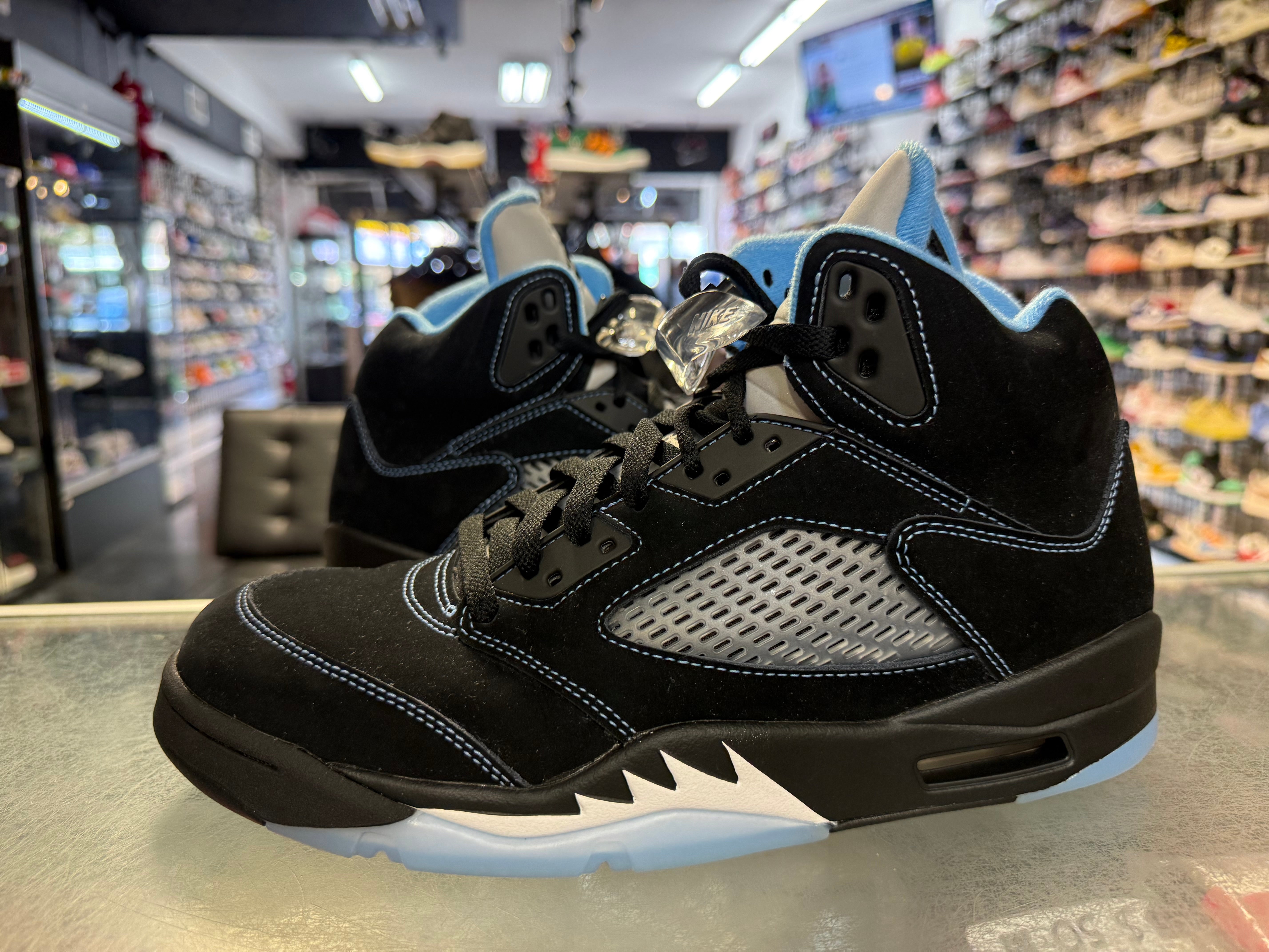 Size 9.5 Air Jordan 5 "Black University Blue" 2026