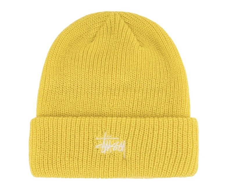 Size OS Stussy Basic Cuff Beanie “Yellow” Brand New