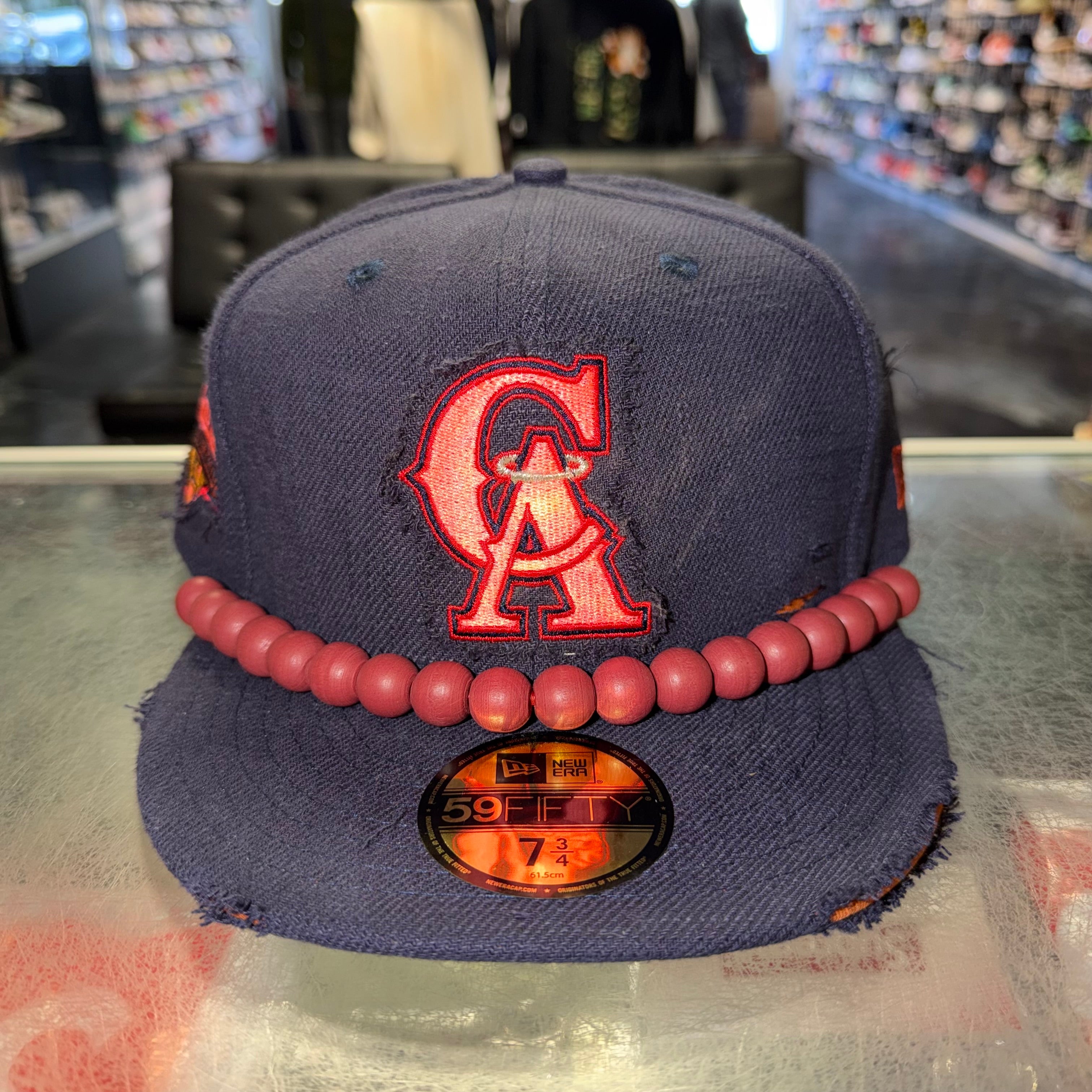 Size 7 3/4 New Era Fitted Hat "California Angels Turbo Akuma" Brand New