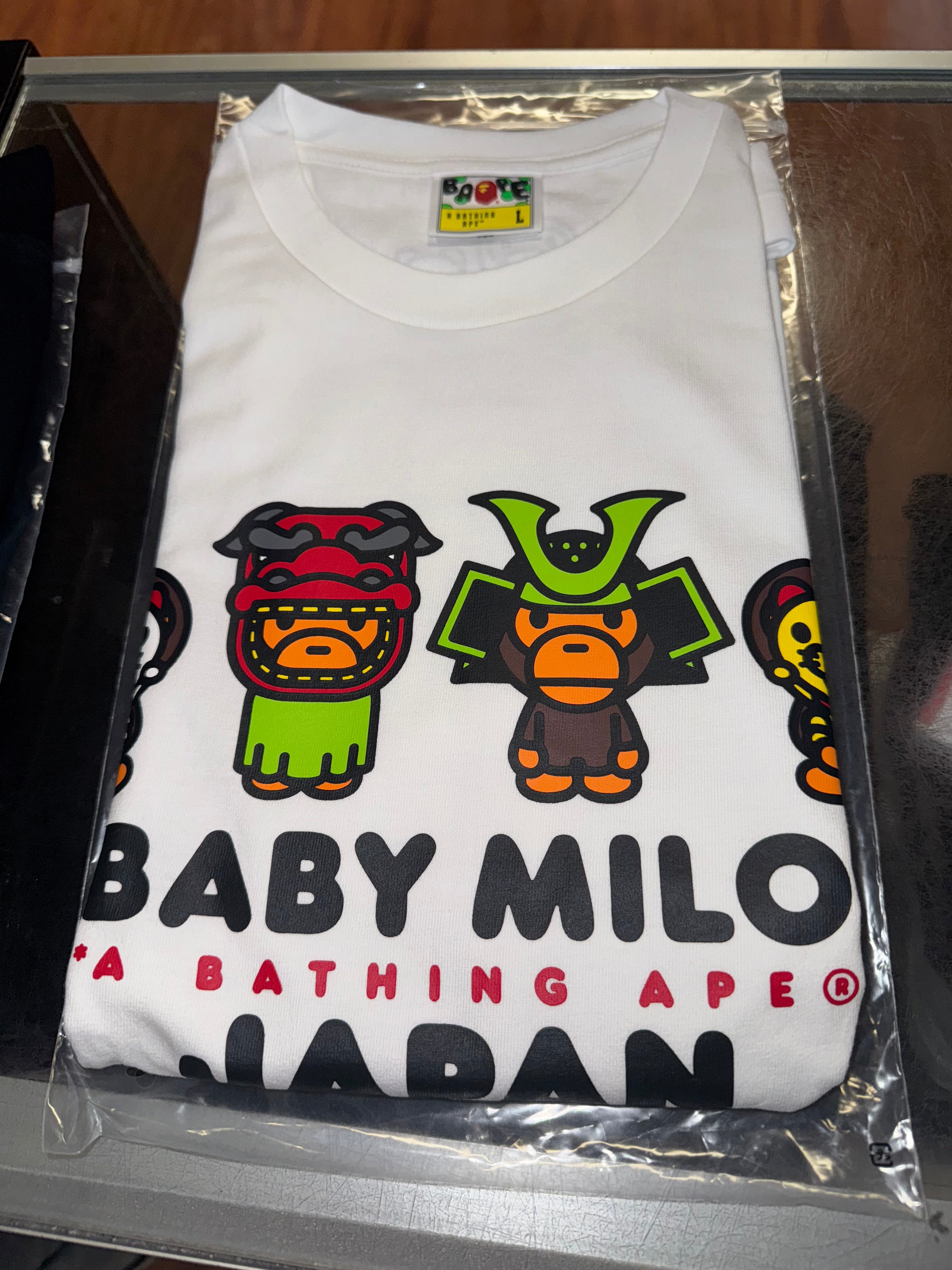 Size M Bape Japan Baby Milo Tee "White" Brand New