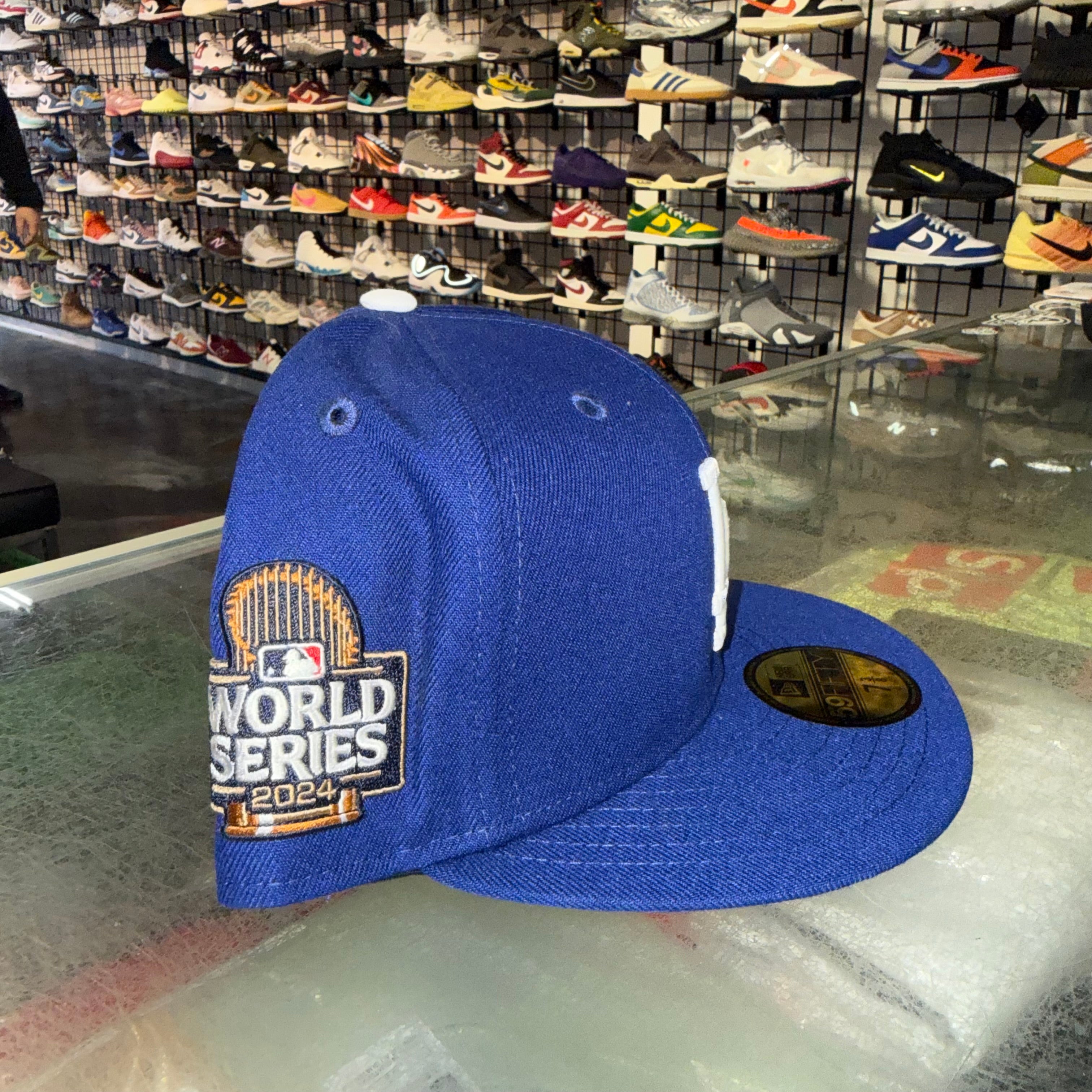 Size 7 3/8 New Era Fitted Hat “Dodgers World Series 2024” Brand New