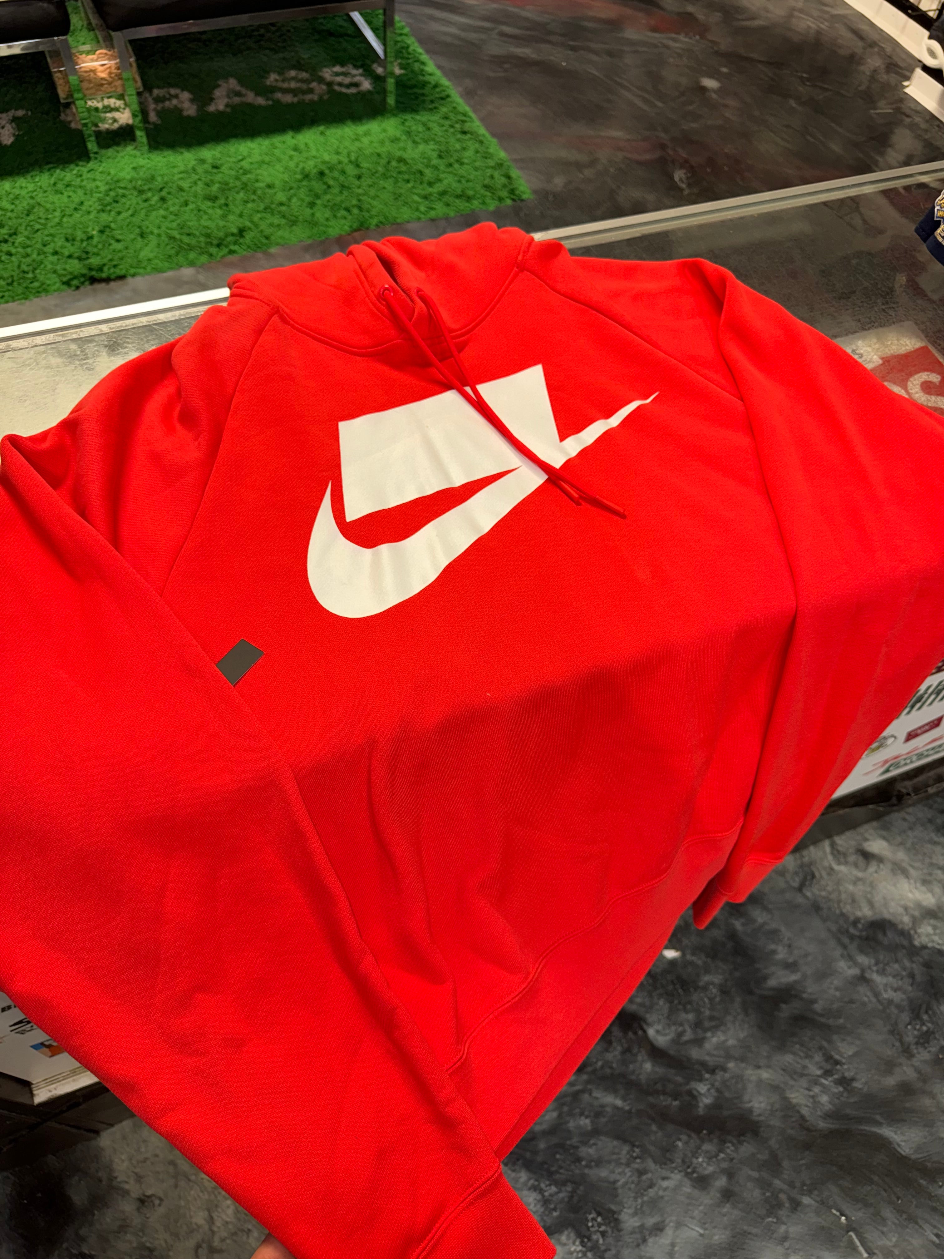 Size M Nike Block Logo Hoodie “Red” Brand New