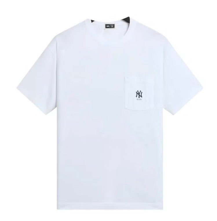 Size L Kith x NY Yankees Crest Pocket Tee “White” Brand New