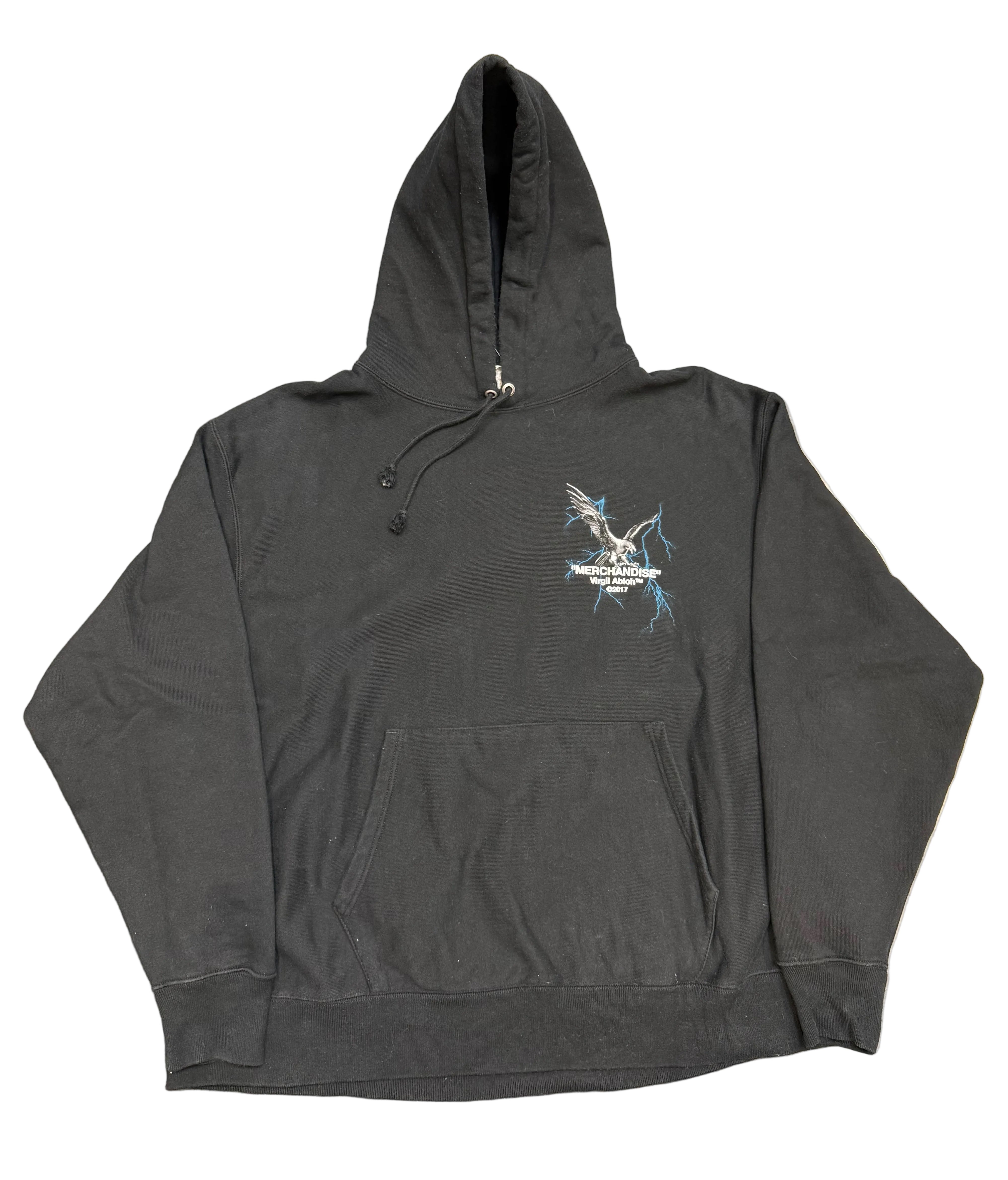 Size XXL Travis Scott x Virgil Abloh Merchandise Hoodie “Black”