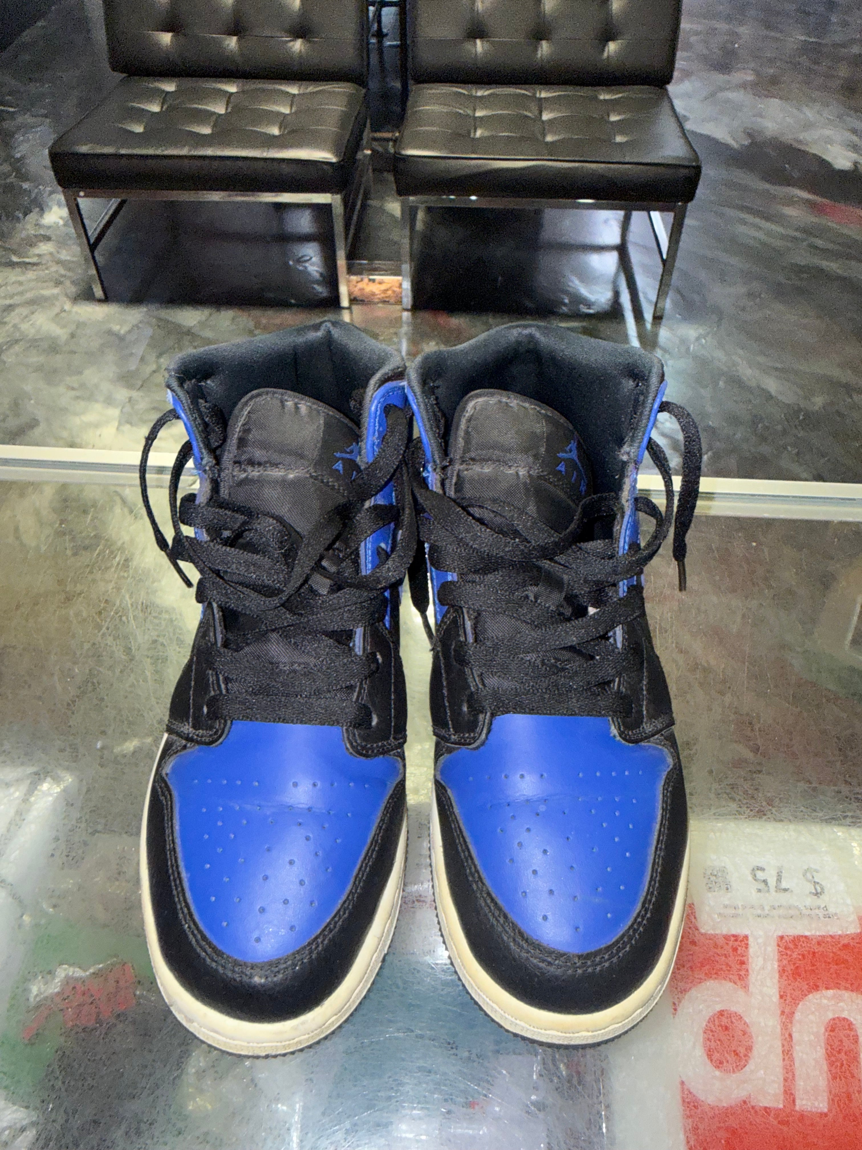 Size 6y Air Jordan 1 Mid "Royal Black" - R