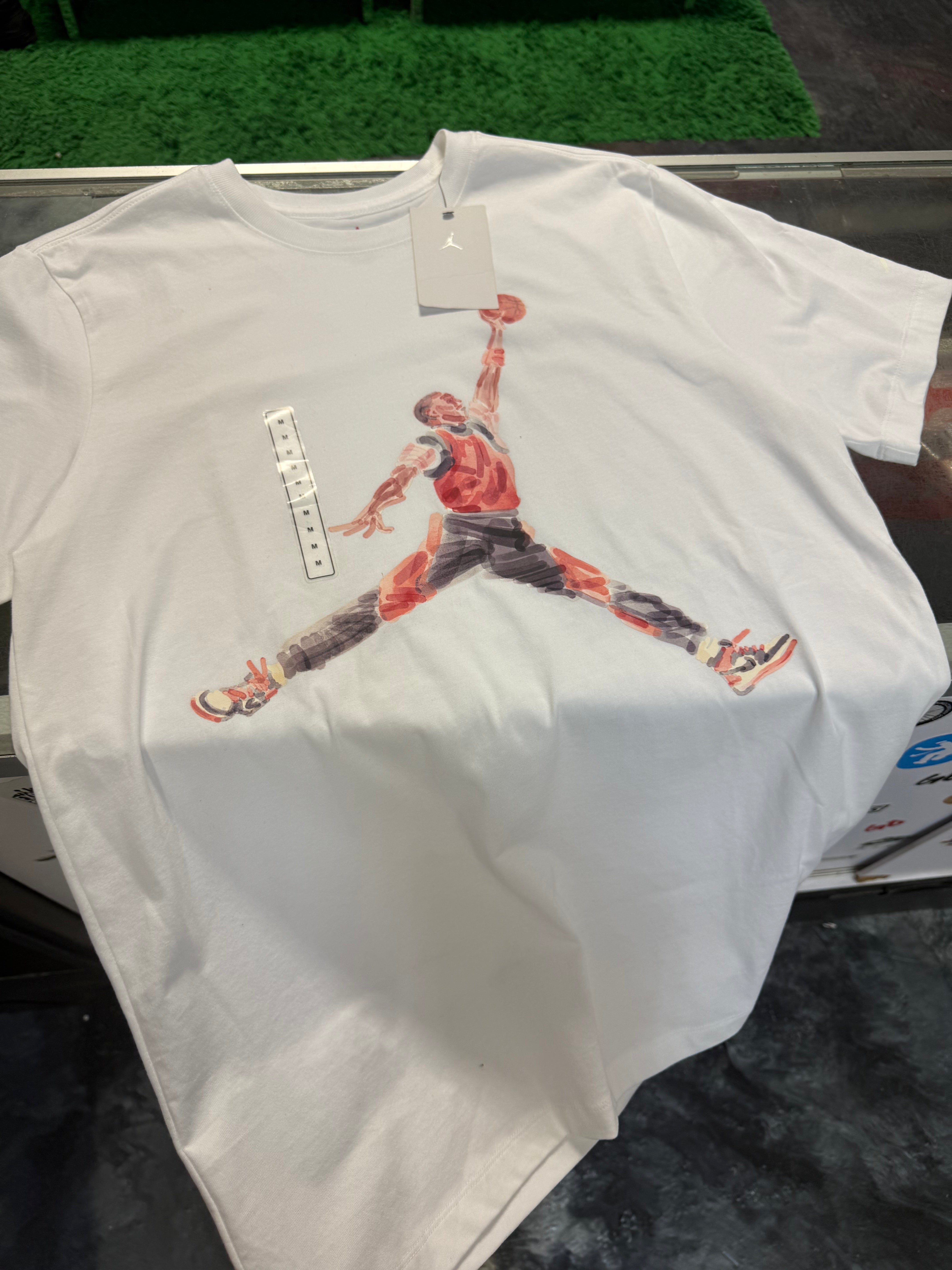 Size M Air Jordan Watercolor Tee “White” Brand New