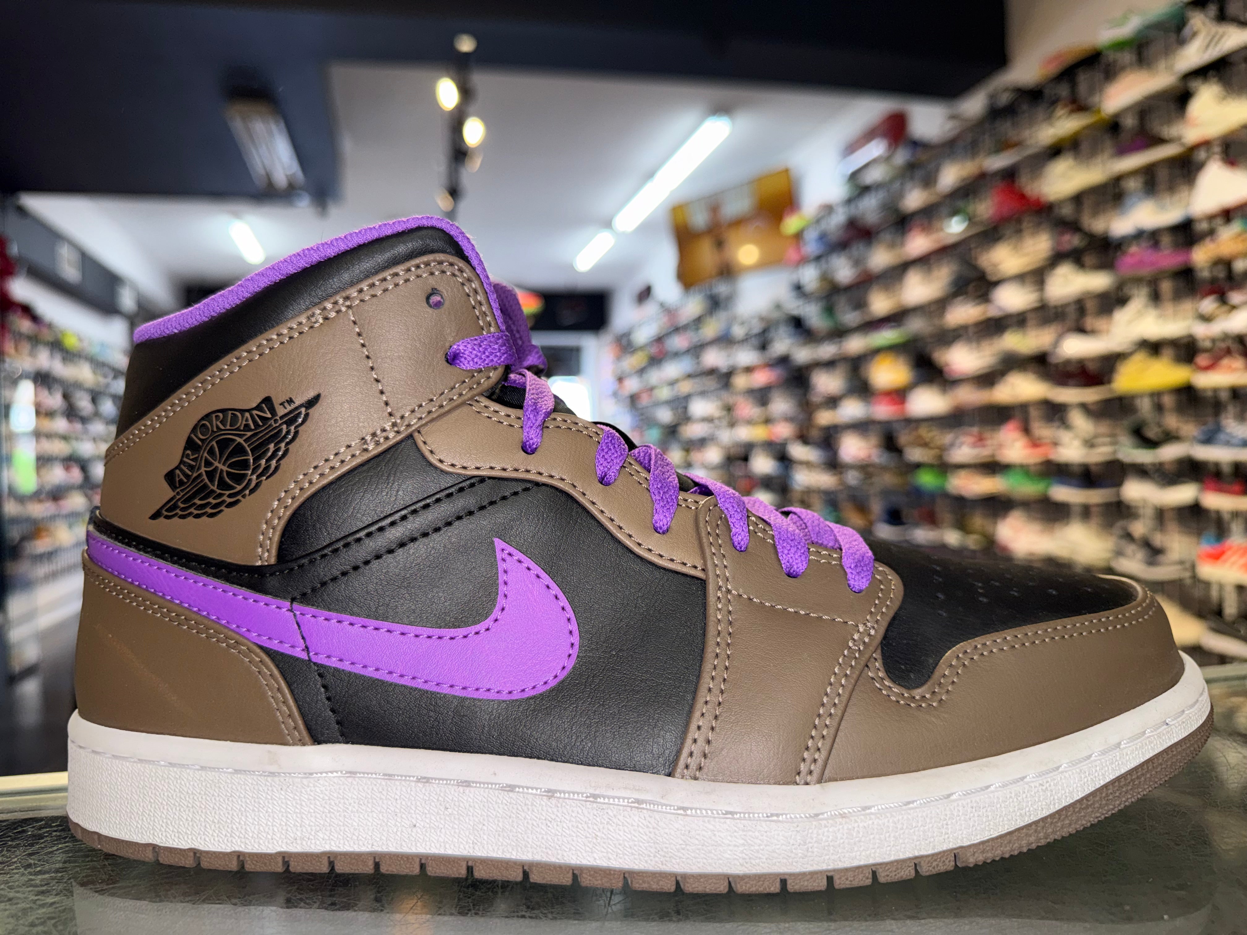 Size 11 Air Jordan 1 Mid "Purple Mocha"