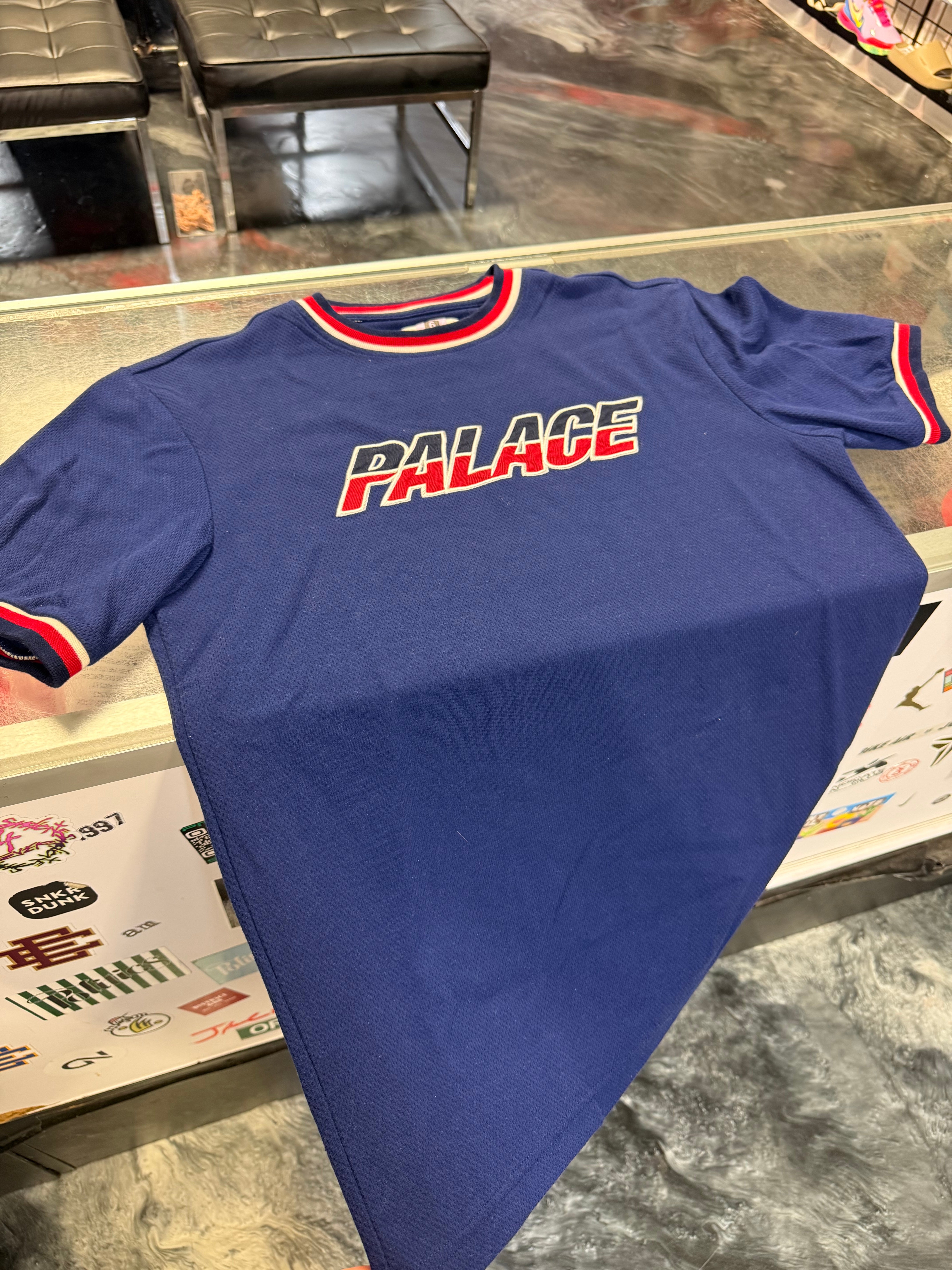 Size S Palace Jersey Tee “Blue/Red”