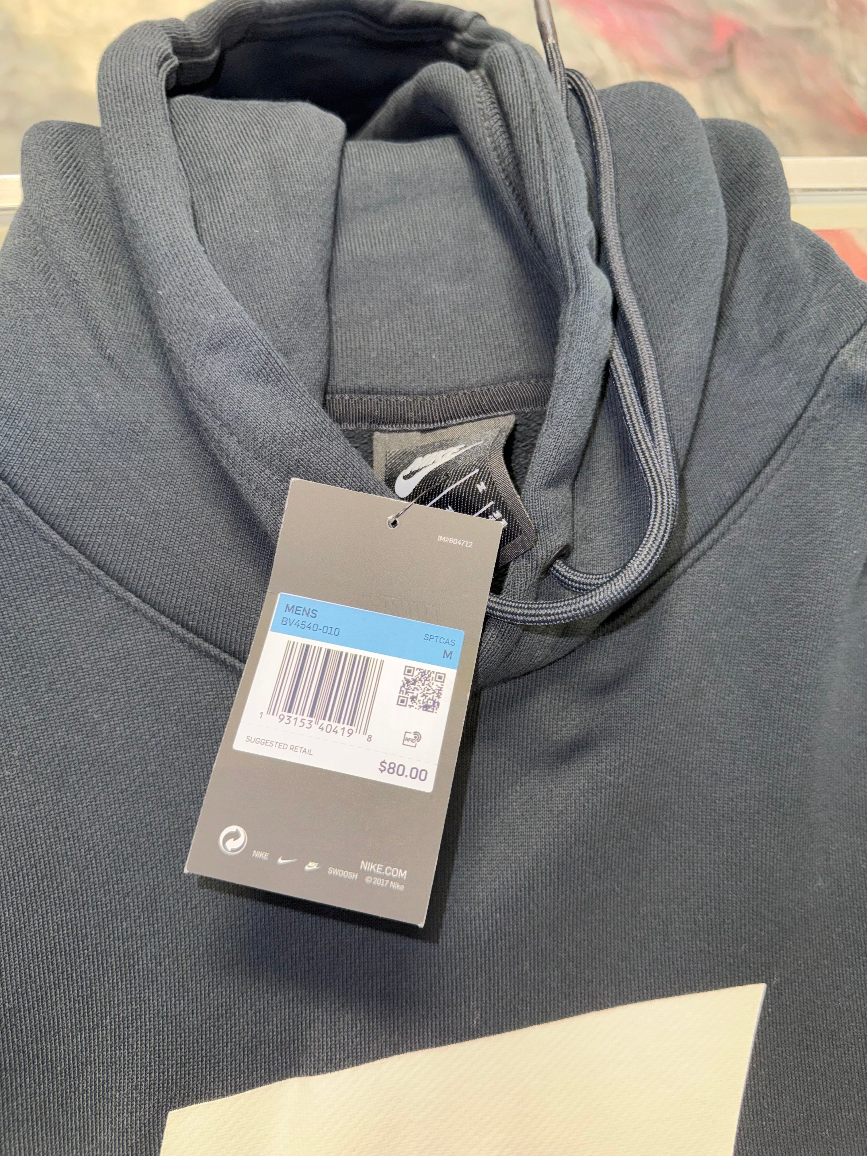 Size M Nike Block Logo Hoodie “Black” Brand New