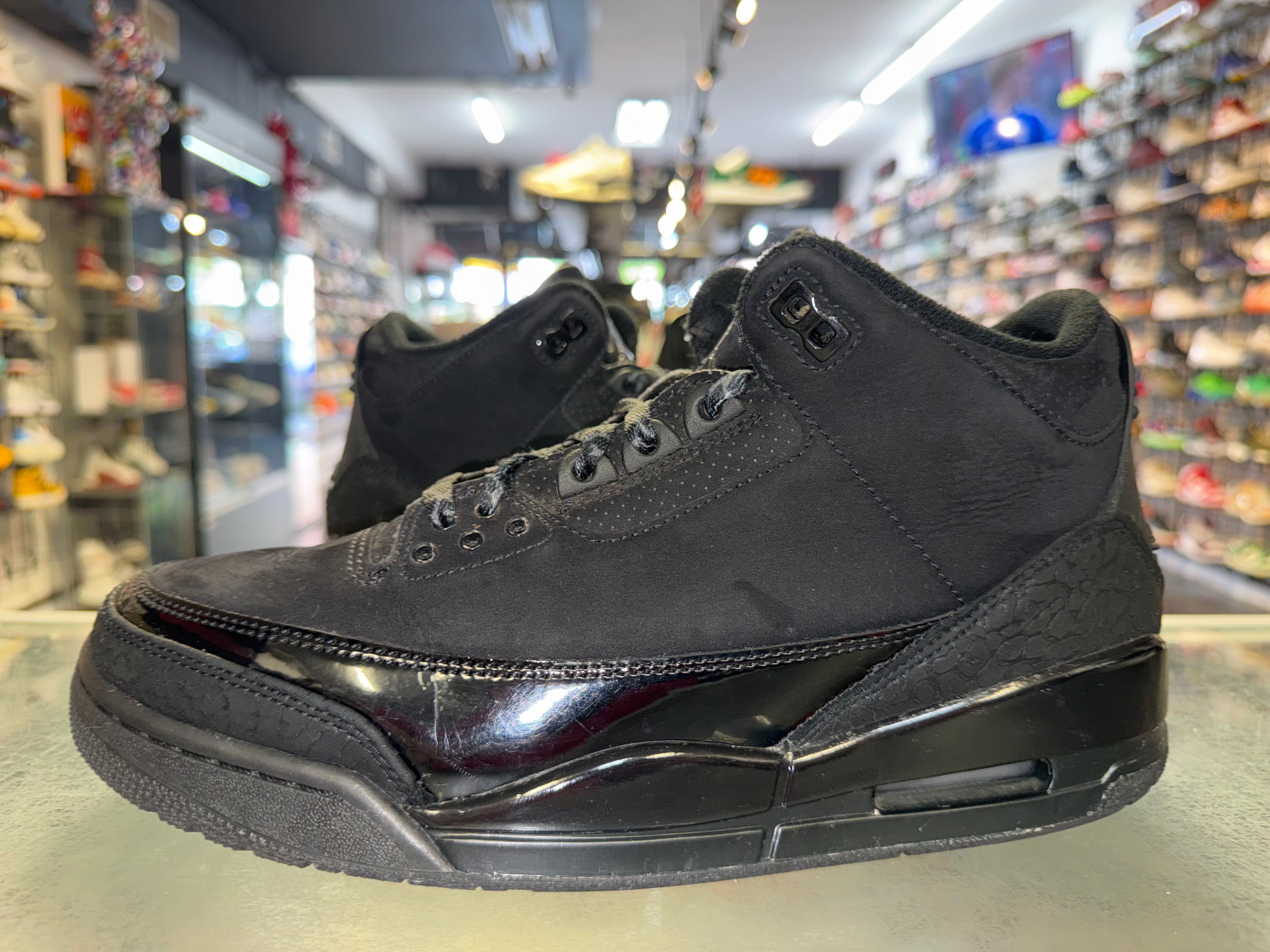 Size 9.5 Air Jordan 3 "Black Cat"
