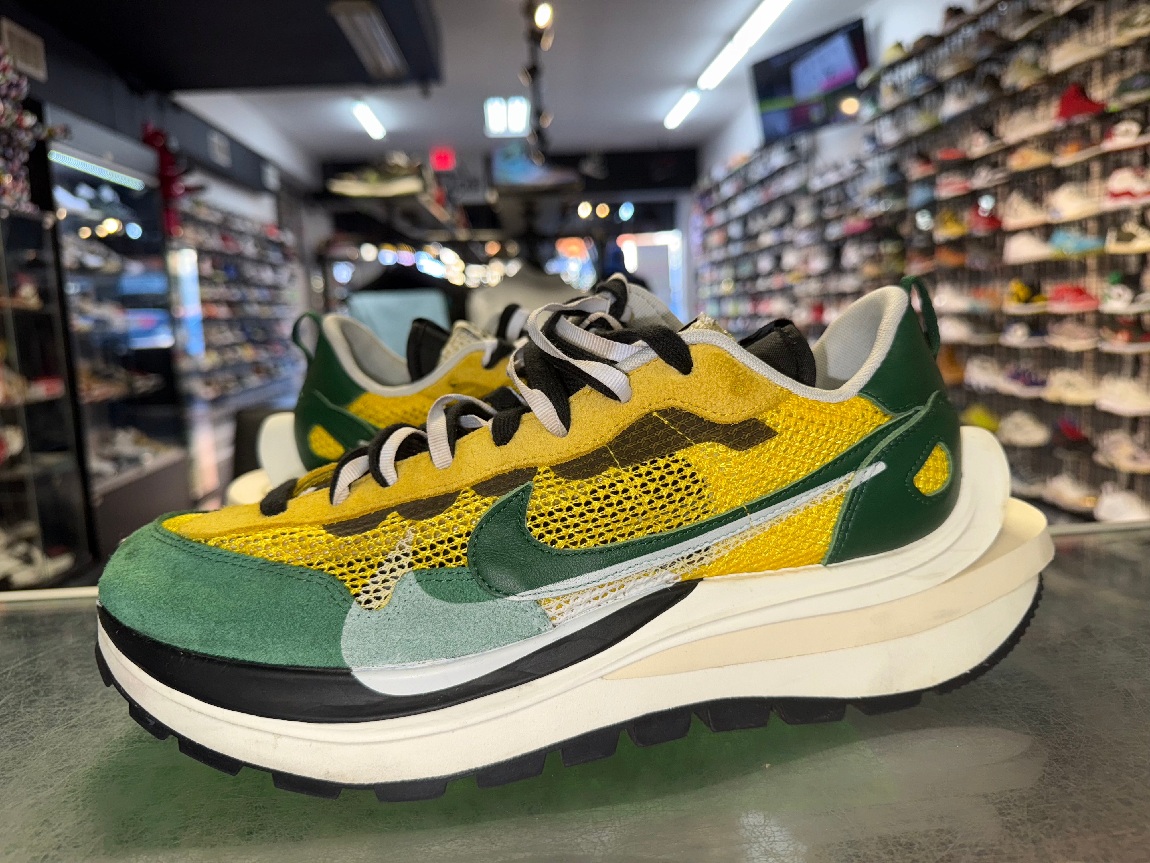 Size 12 Nike Vaporwaffle Sacai "Yellow Stadium Green"