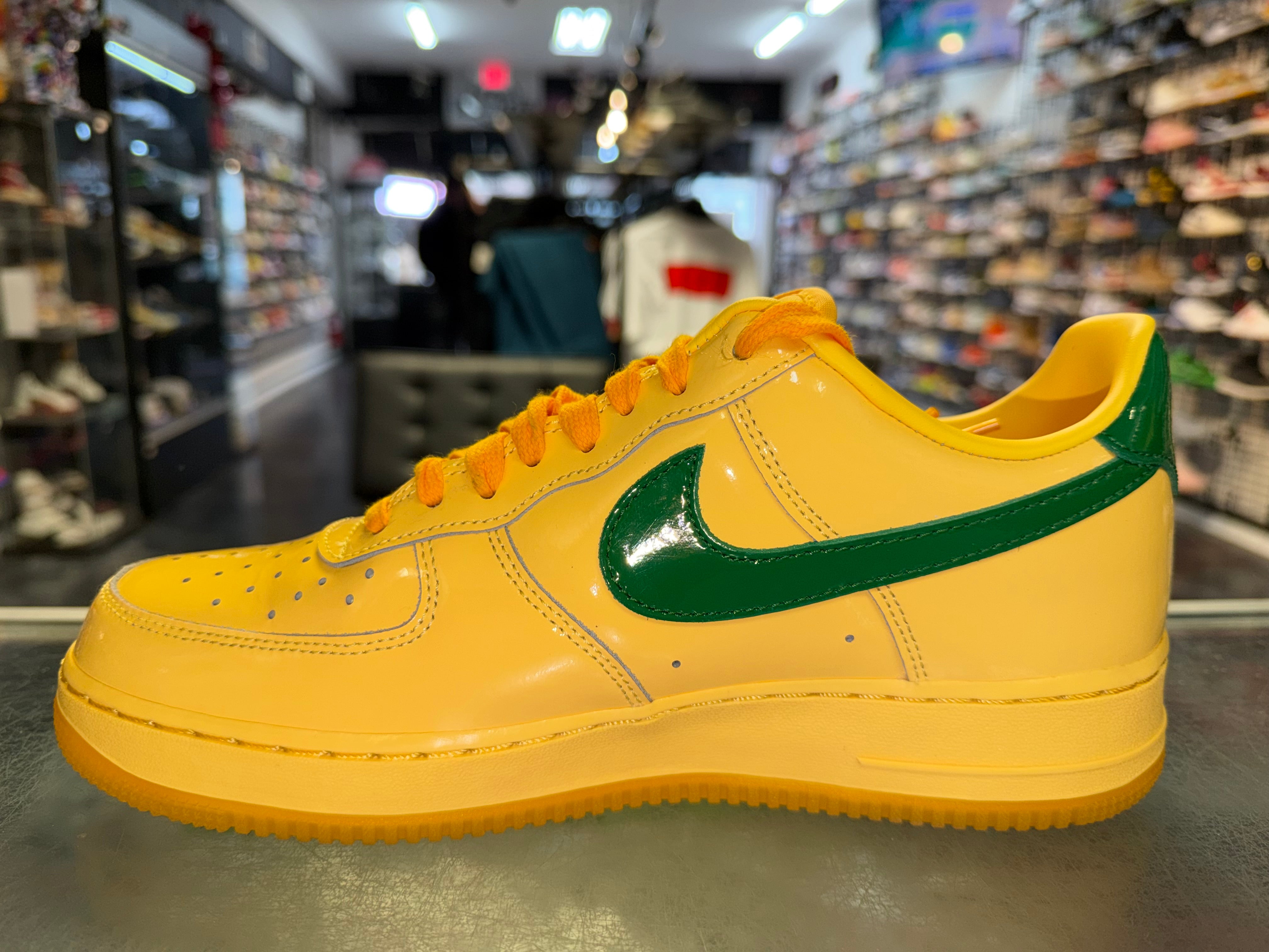 Size 9.5 Air Force 1 Patent Leather "Topaz Gold Pine Green"