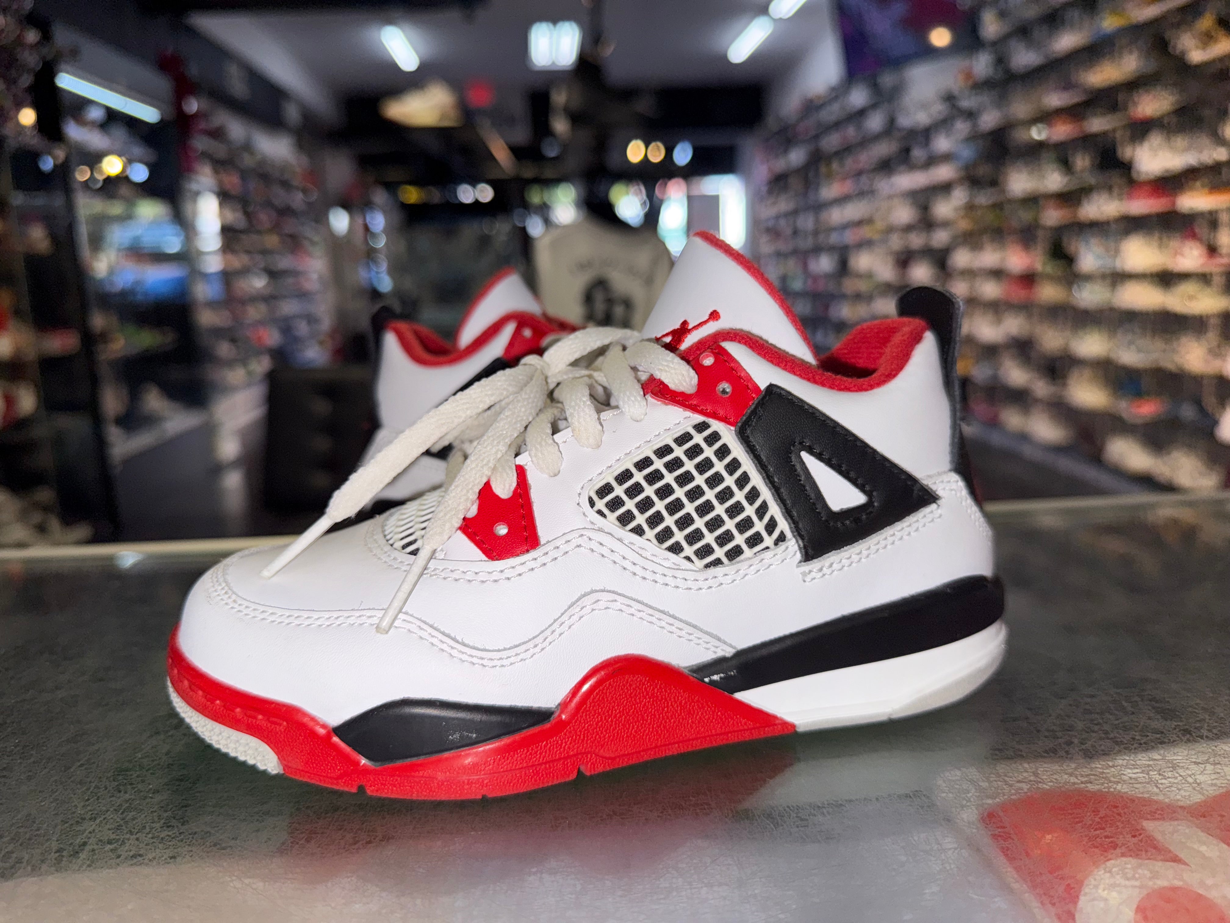 Size 12.5c Air Jordan 4 "Fire Red" (PS)