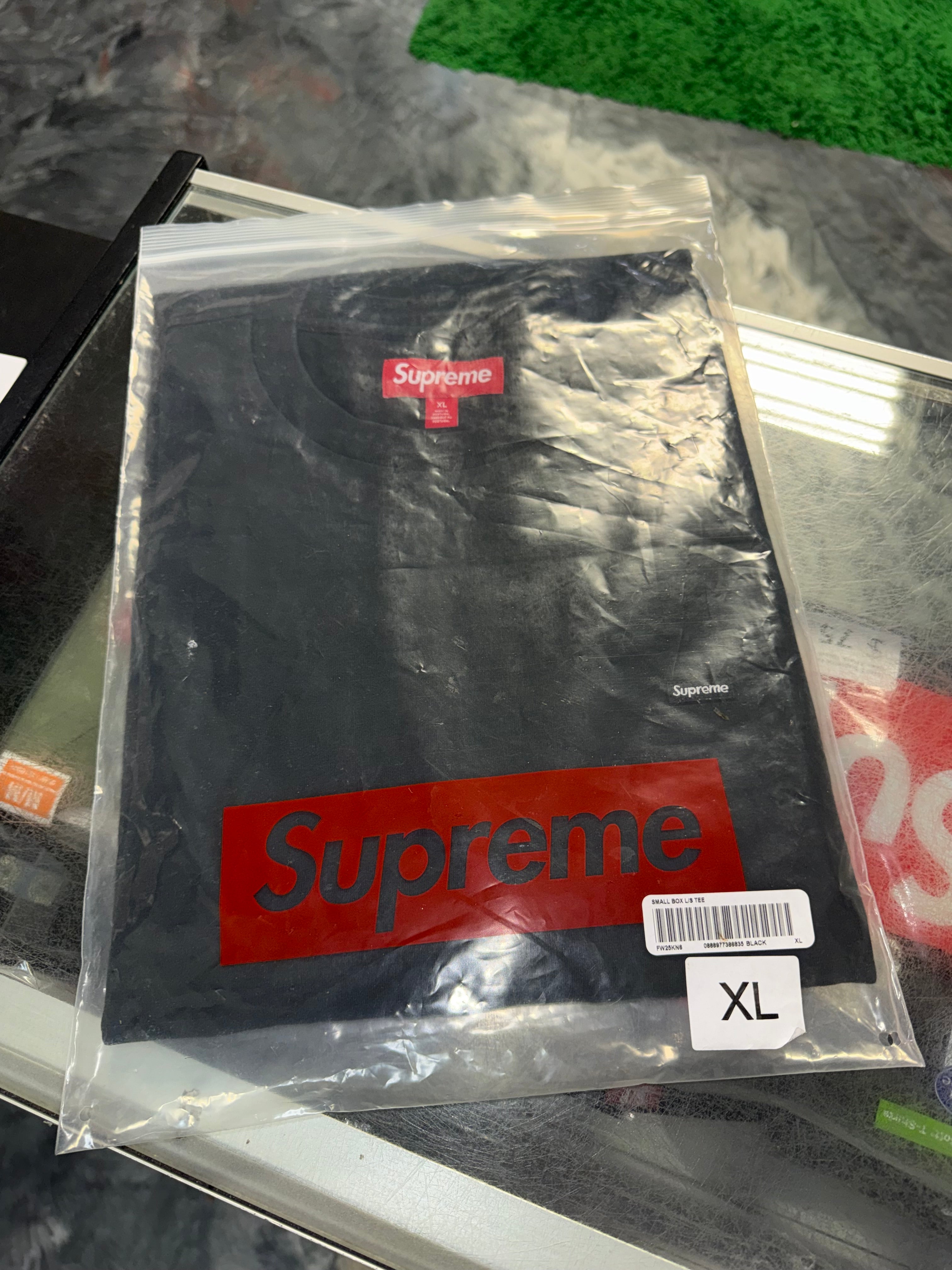 Size XL Supreme Small Box Long Sleeve “Black” Brand New