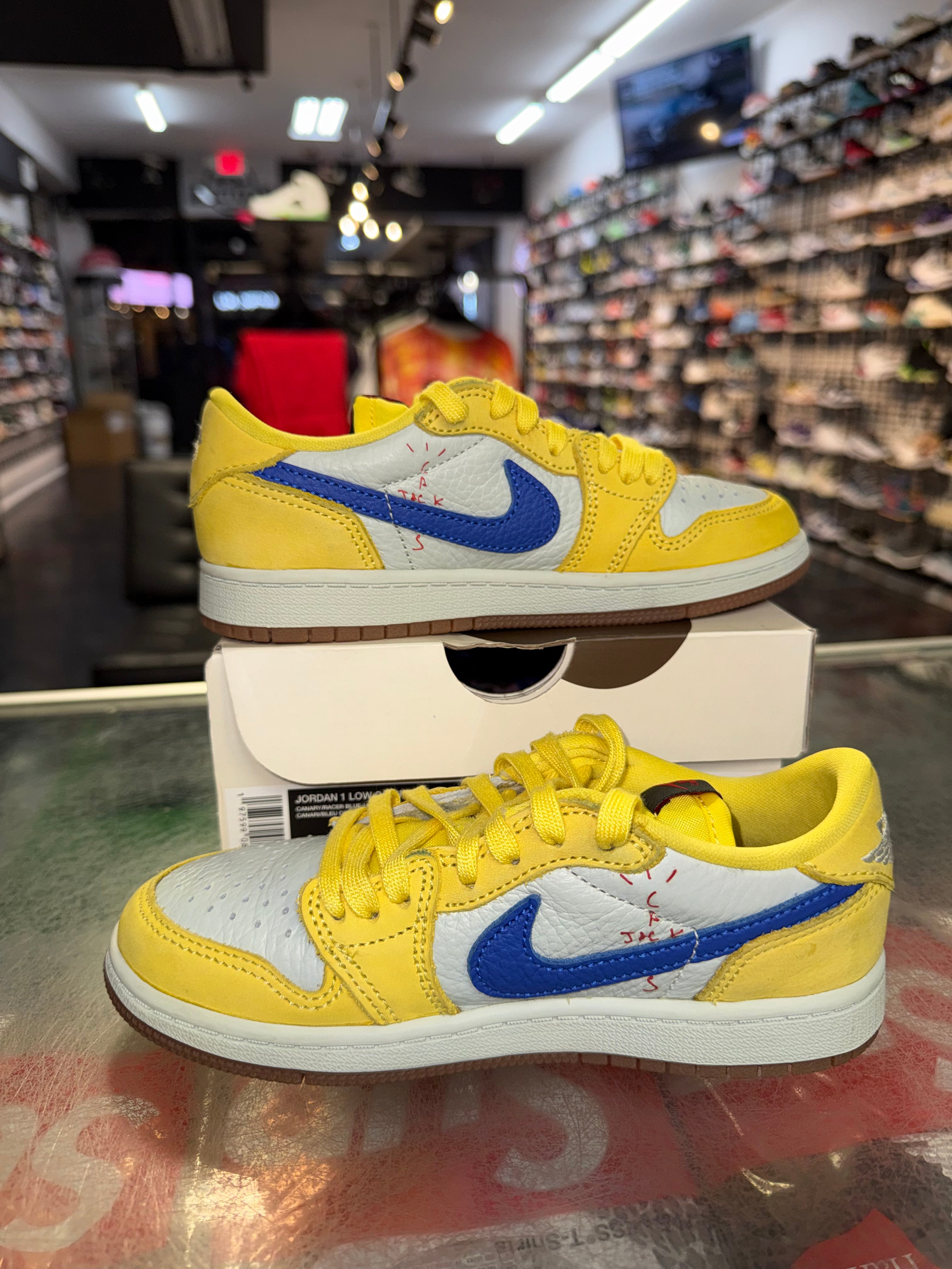 Size 13c Air Jordan 1 Travis Scott Canary" (PS)
