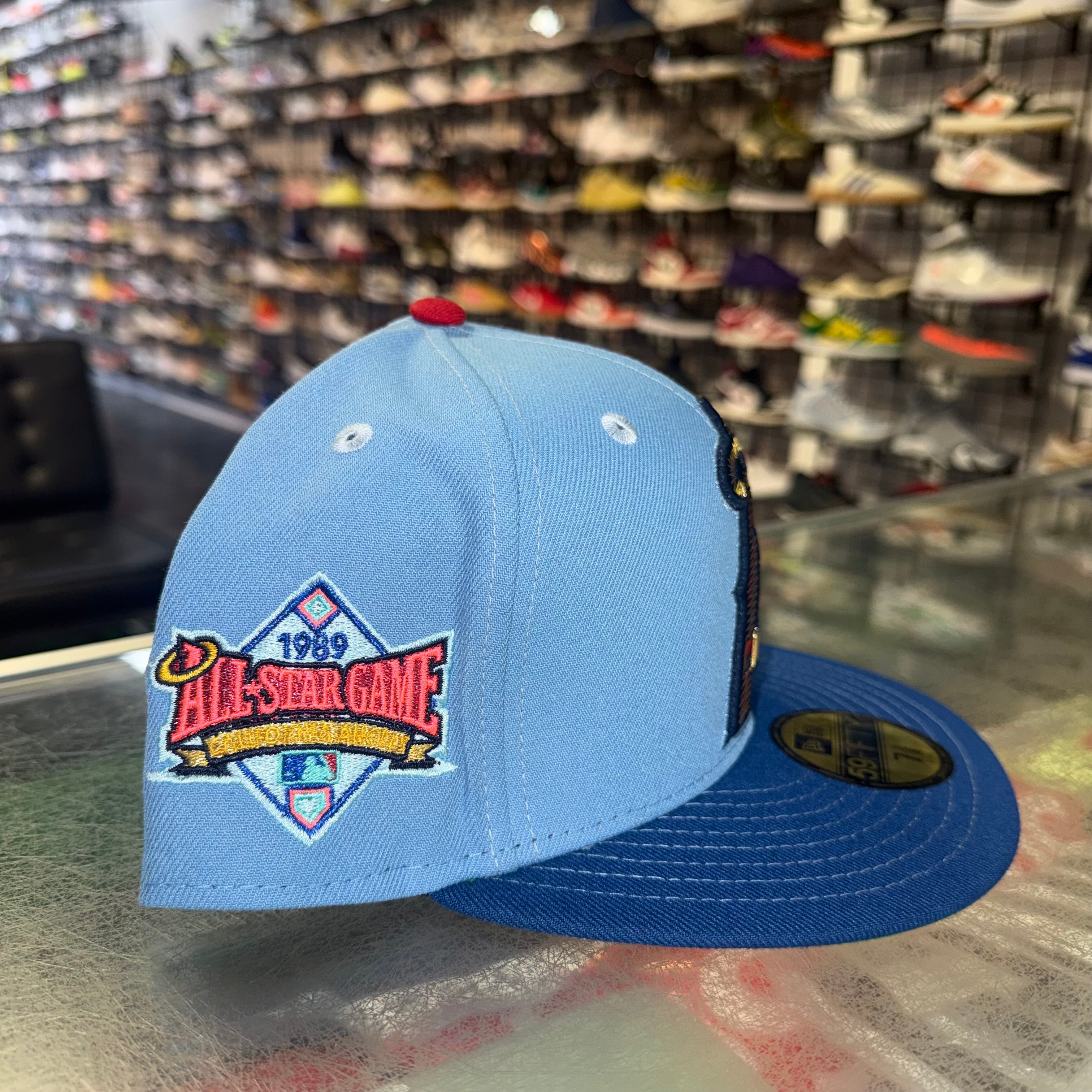 Size 7 3/8 New Era Fitted Hat “Angels Stitch Blue” Brand New