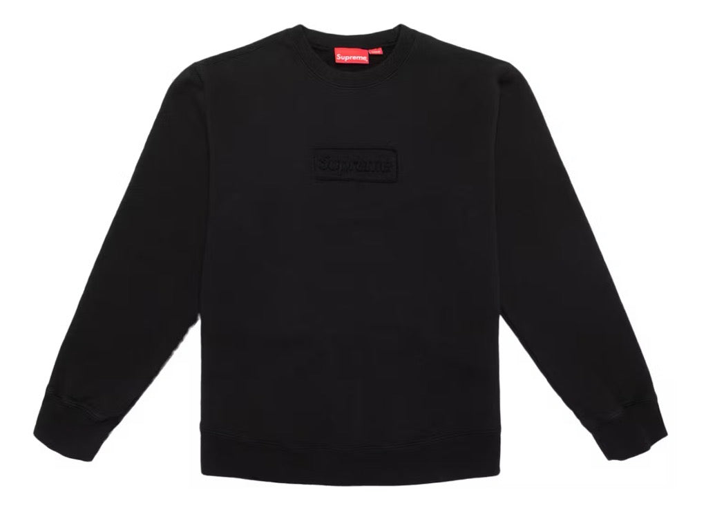 Size L Supreme Cutout Logo Crewneck “Black”