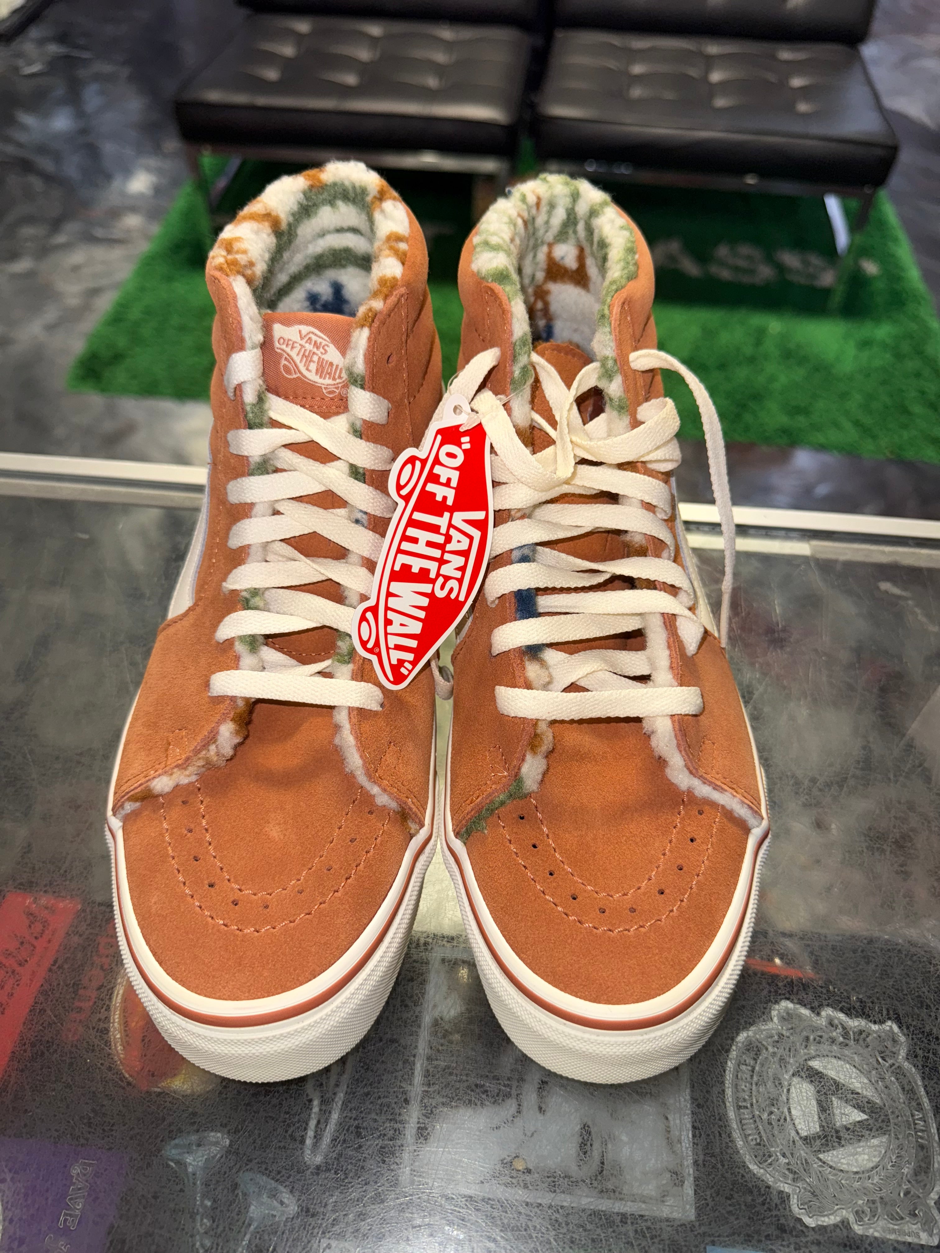 Size 7 Vans Sk8-Hi "Suede Sherpa" Brand New