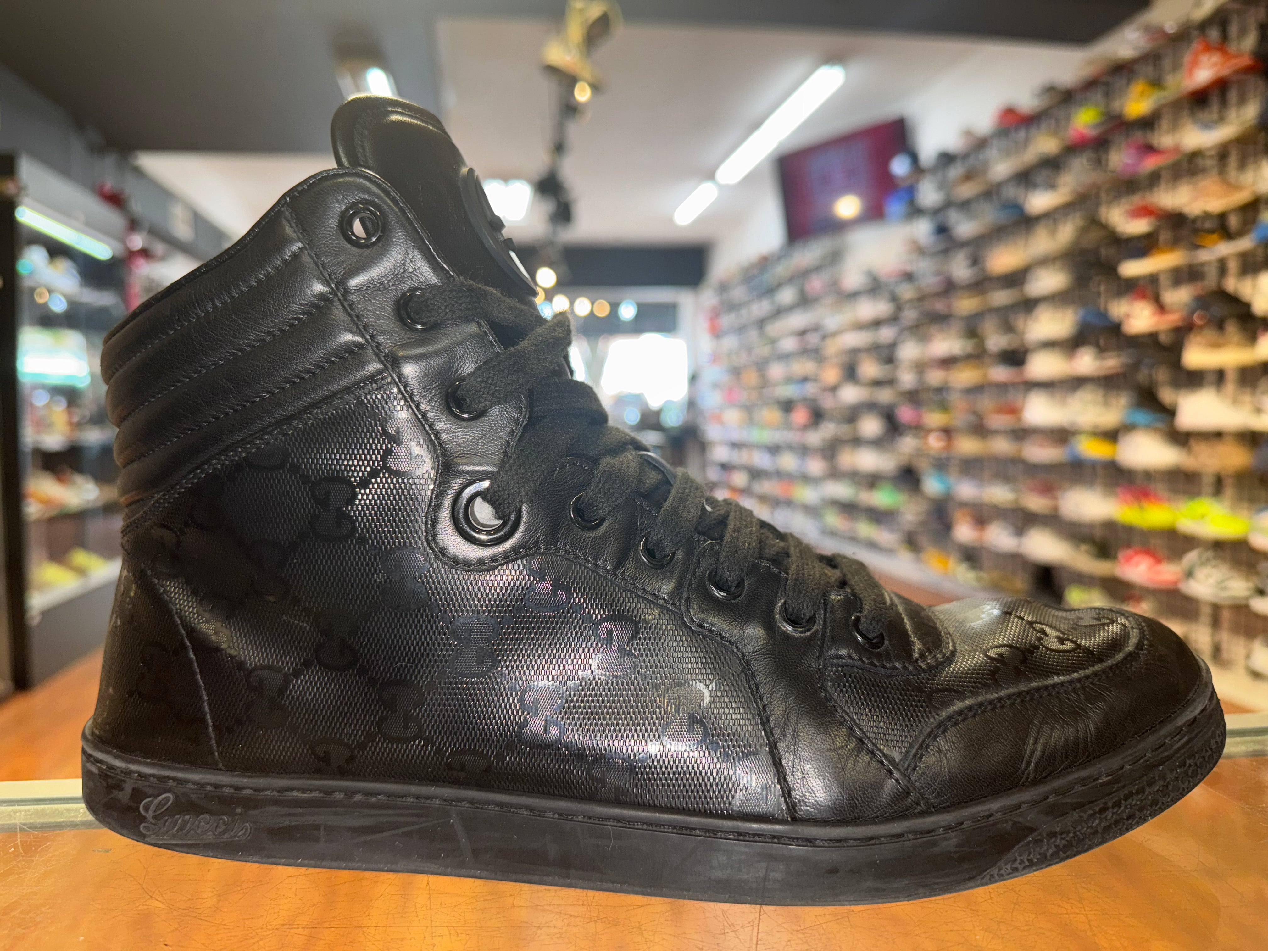 Size 10 (9G) Gucci GG High "Triple Black"