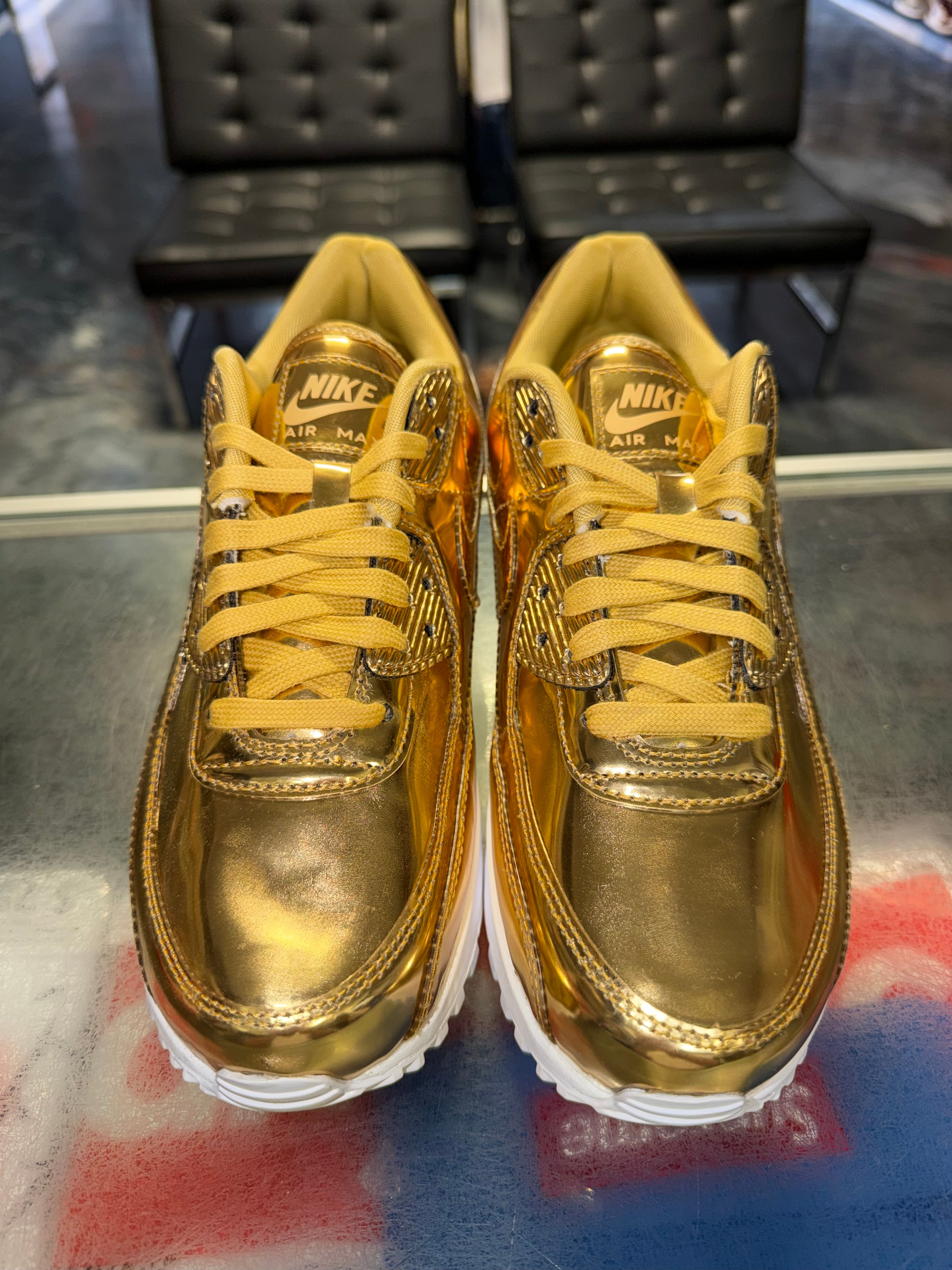 Size 8.5 (10W) Air Max 90 "Metallic Gold" Brand New