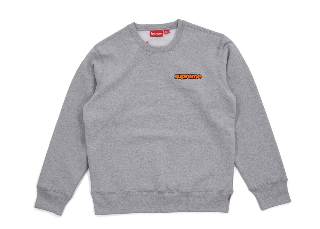 Size M Supreme Connect Crewneck “Grey/Orange”