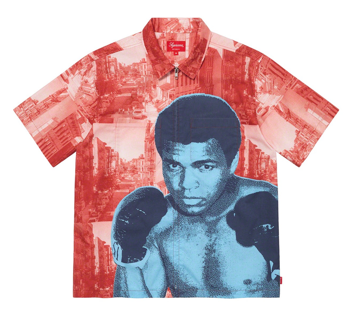 Size L Supreme Muhammad Ali Zip Up S/S Tee “Multicolor”