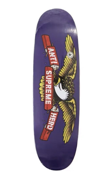 Size OS Supreme Anti Hero Skateboard “Purple” Brand New