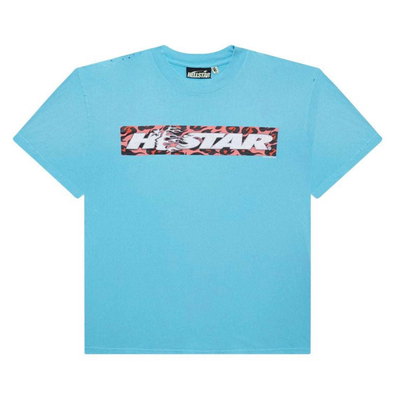 Size M Hellstar Box Logo T-Shirt "Blue" Brand New